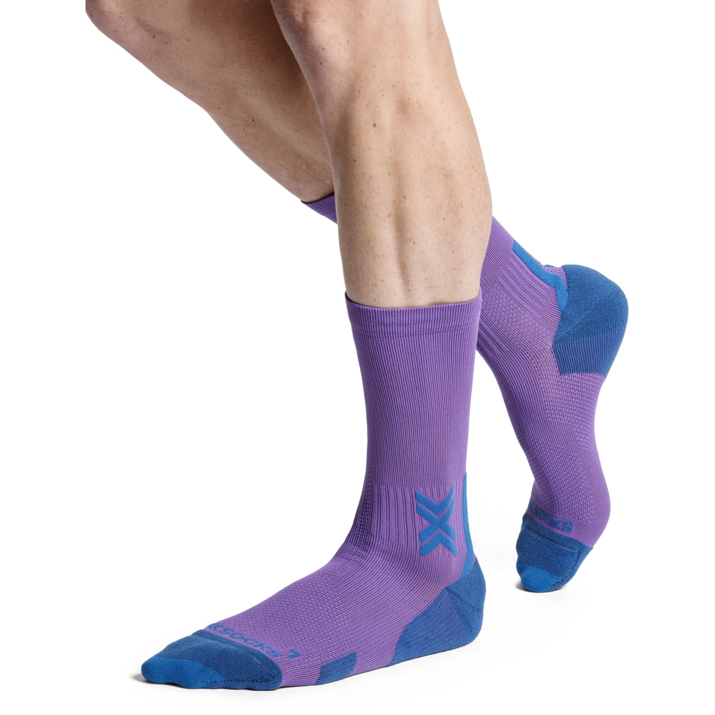 Image de X-Socks Chaussettes de course - Run Discovery Crew - neobergine/x black