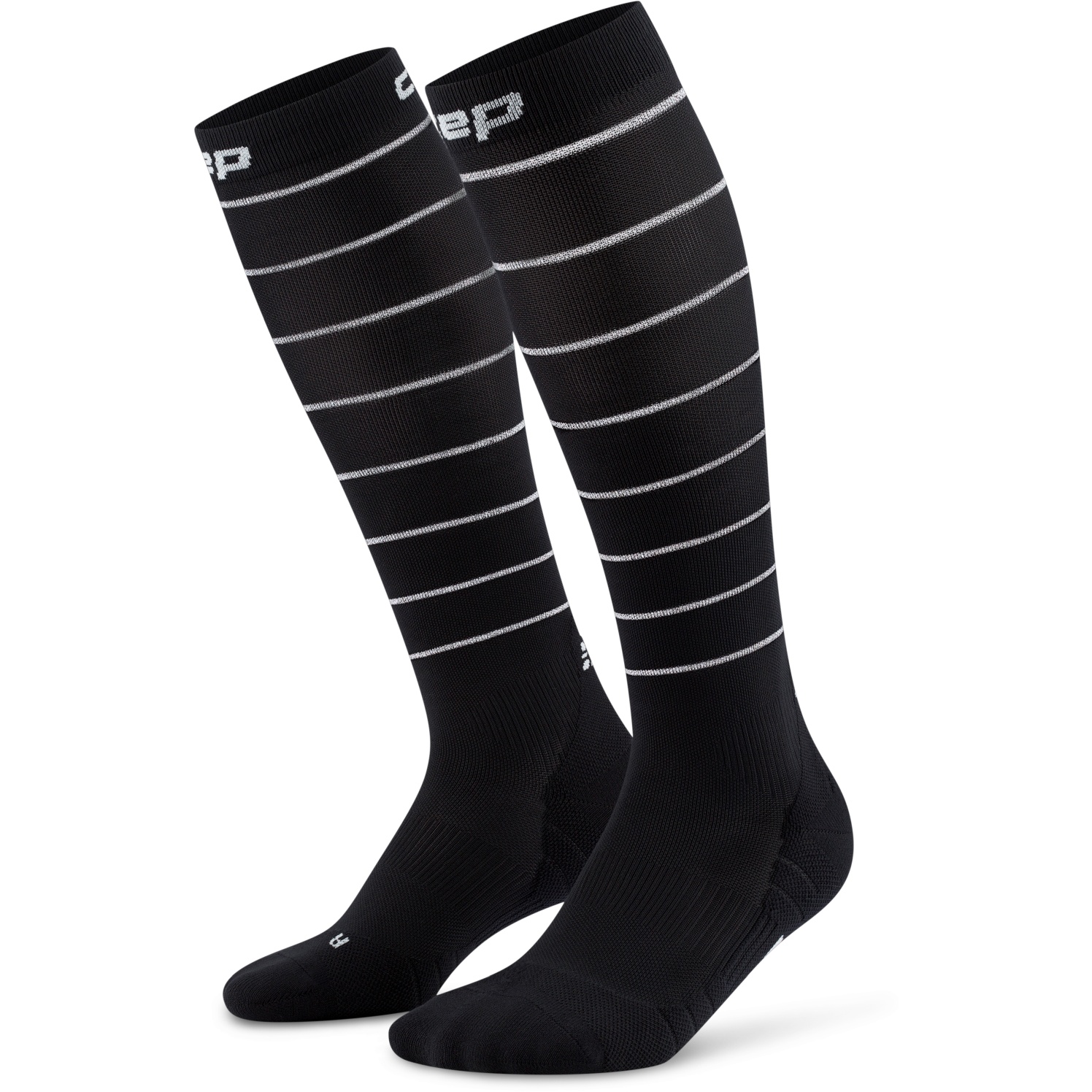 Produktbild von CEP Pro Run Reflective Tall Kompressionssocken Damen - schwarz