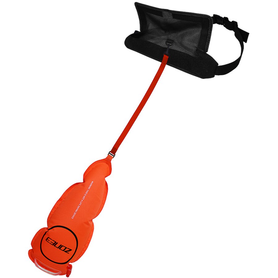 Image of Zone3 Swim Safety Belt with Tow Float Pouch - orange