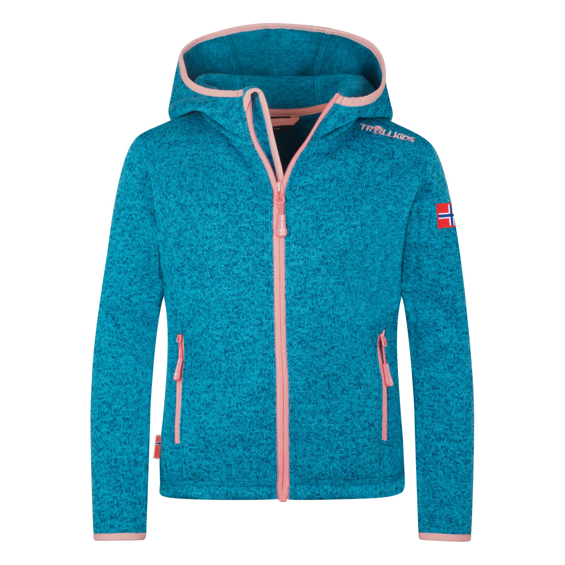 Produktbild von Trollkids Jondalen XT Fleece-Jacke Mädchen - Harbor Blue/Peony Rose