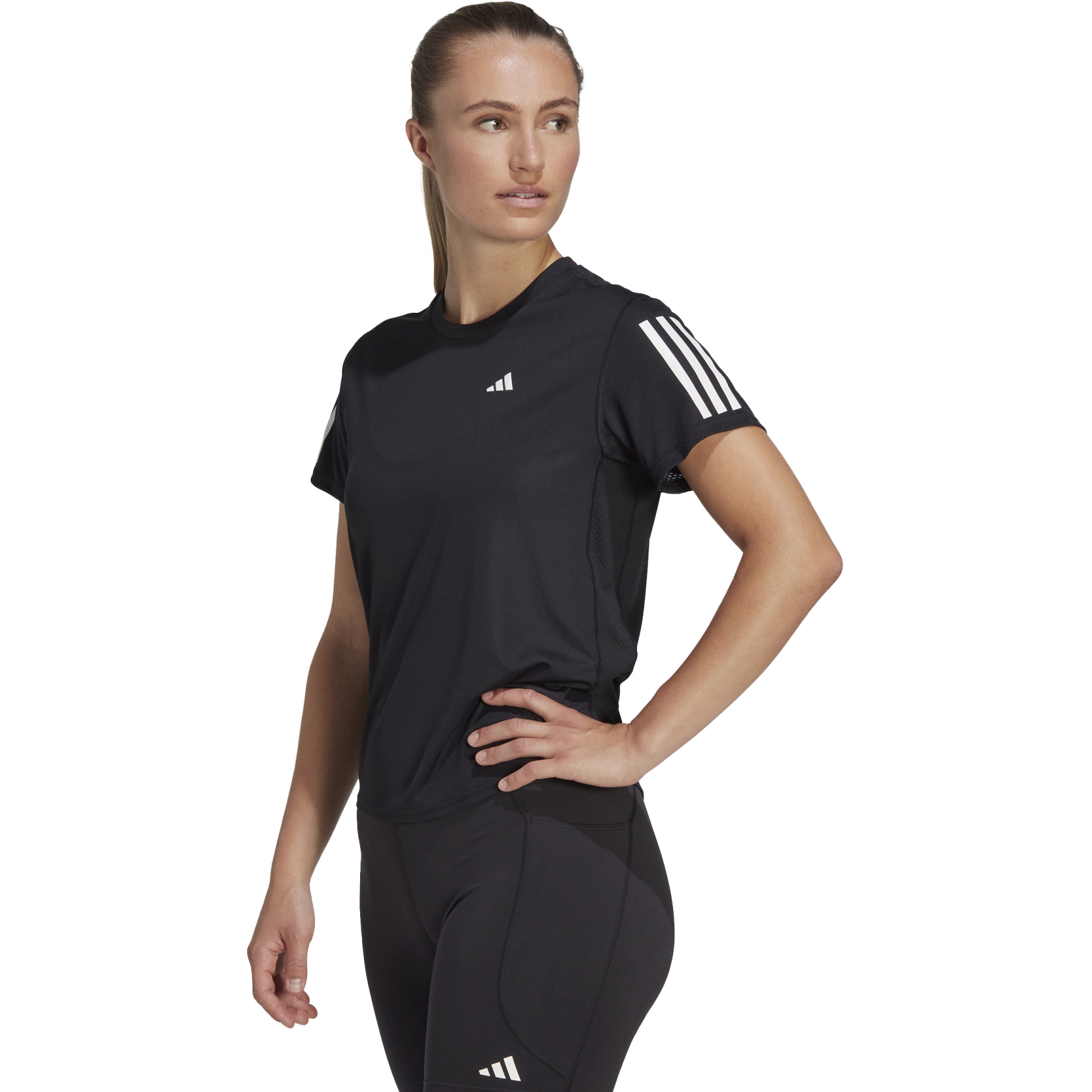 Produktbild von adidas Own The Run Laufshirt Damen - schwarz IC5188