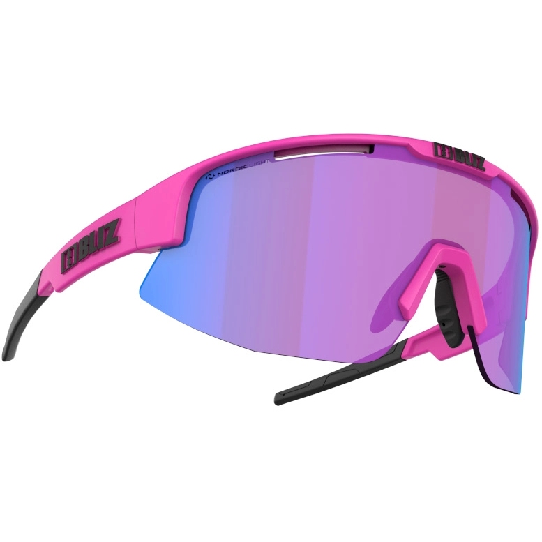 Picture of Bliz Matrix Glasses - Matt Neon Pink / Begonia - Violet With Blue Multi