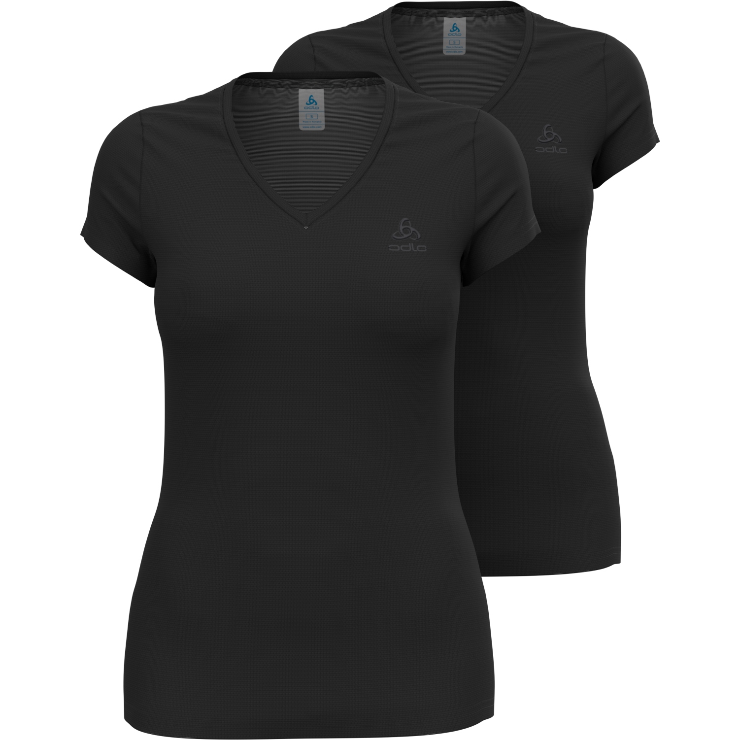 Picture of Odlo Active Everyday V-Neck Base Layer T-Shirt Women - 2-Pack - black