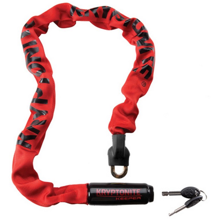 Image of Kryptonite Keeper Integrated Chain 785 Chain Lock - red
