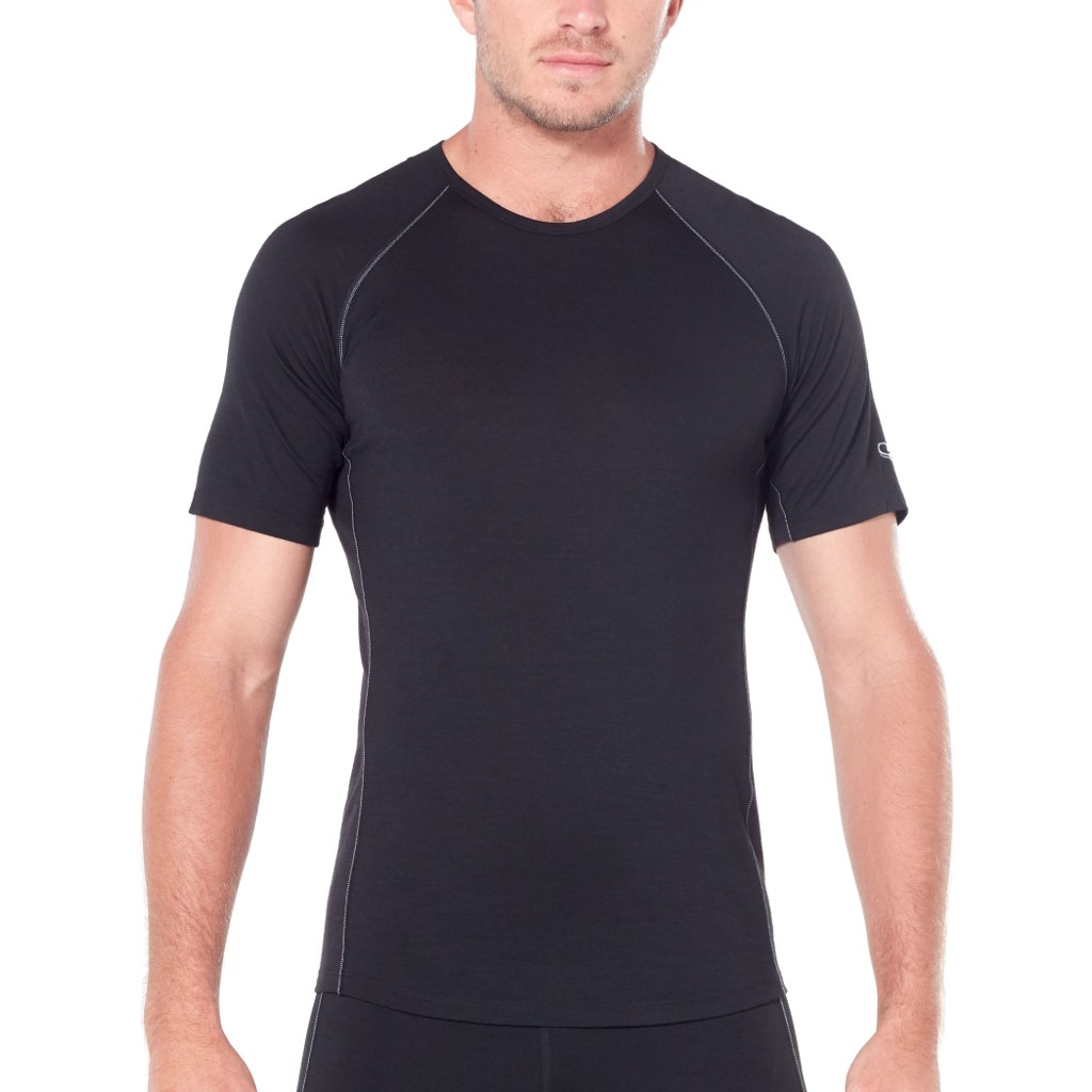 Picture of Icebreaker Men&#039;s 150 Zone Crewe Short Sleeve Shirt - Black/Mineral