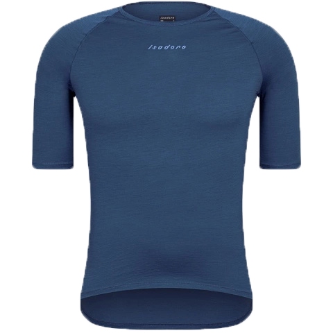 Мужской базовый слой Isadore Merino с коротким рукавом - Майолика Блю blue