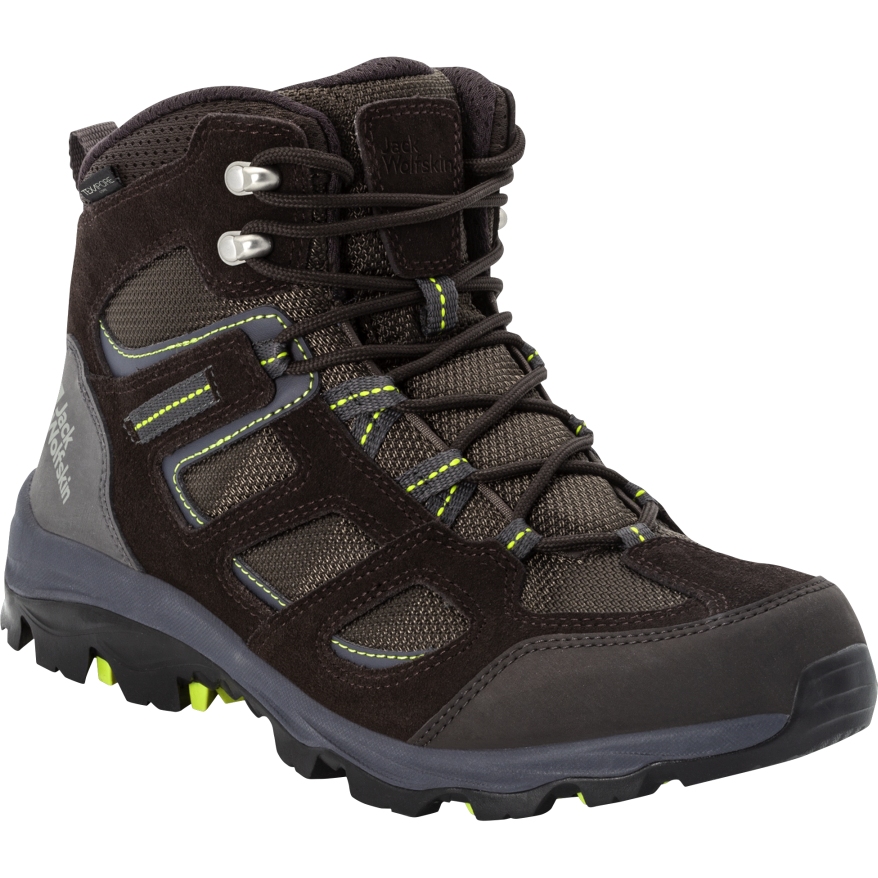 Picture of Jack Wolfskin Vojo 3 Texapore Mid Shoes - dark brown / lime