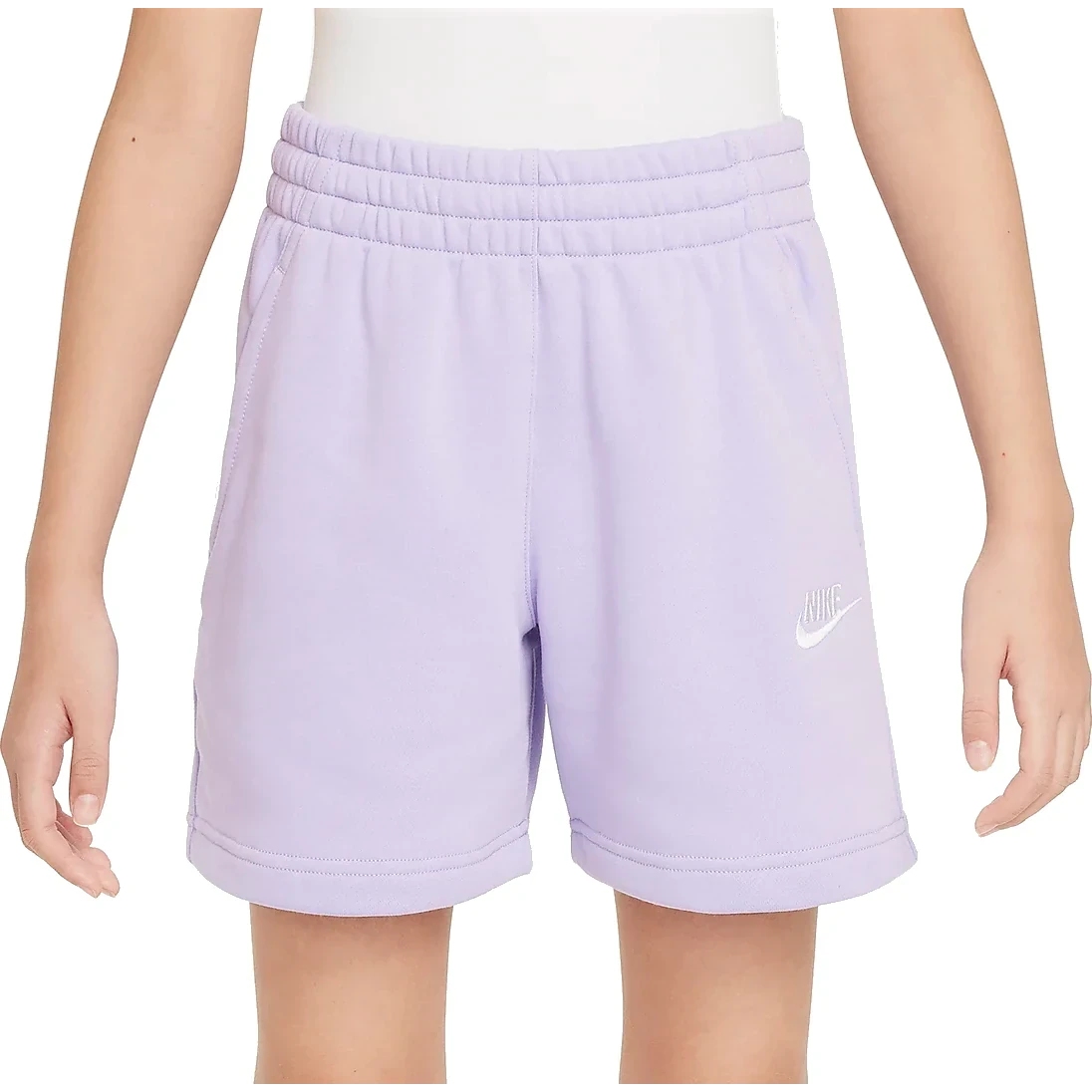 Photo produit de Nike Short Enfants - Sportswear Club Fleece French-Terry - hydrangeas/hydrangeas/white FD2919-515