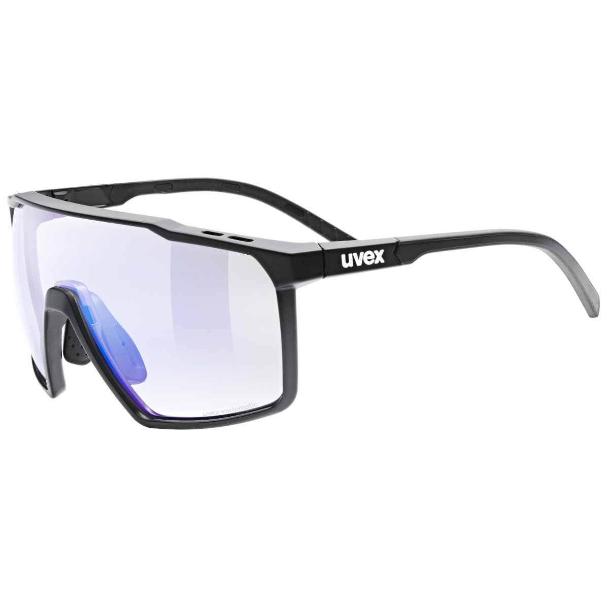 Photo produit de Uvex Lunettes - mtn perform small V - black matt/litemirror blue variomatic