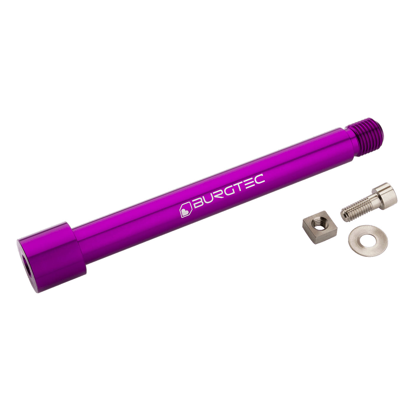 Produktbild von Burgtec Steckachse - 15x110mm Boost - für Fox Gabeln 2021+ - Purple Rain