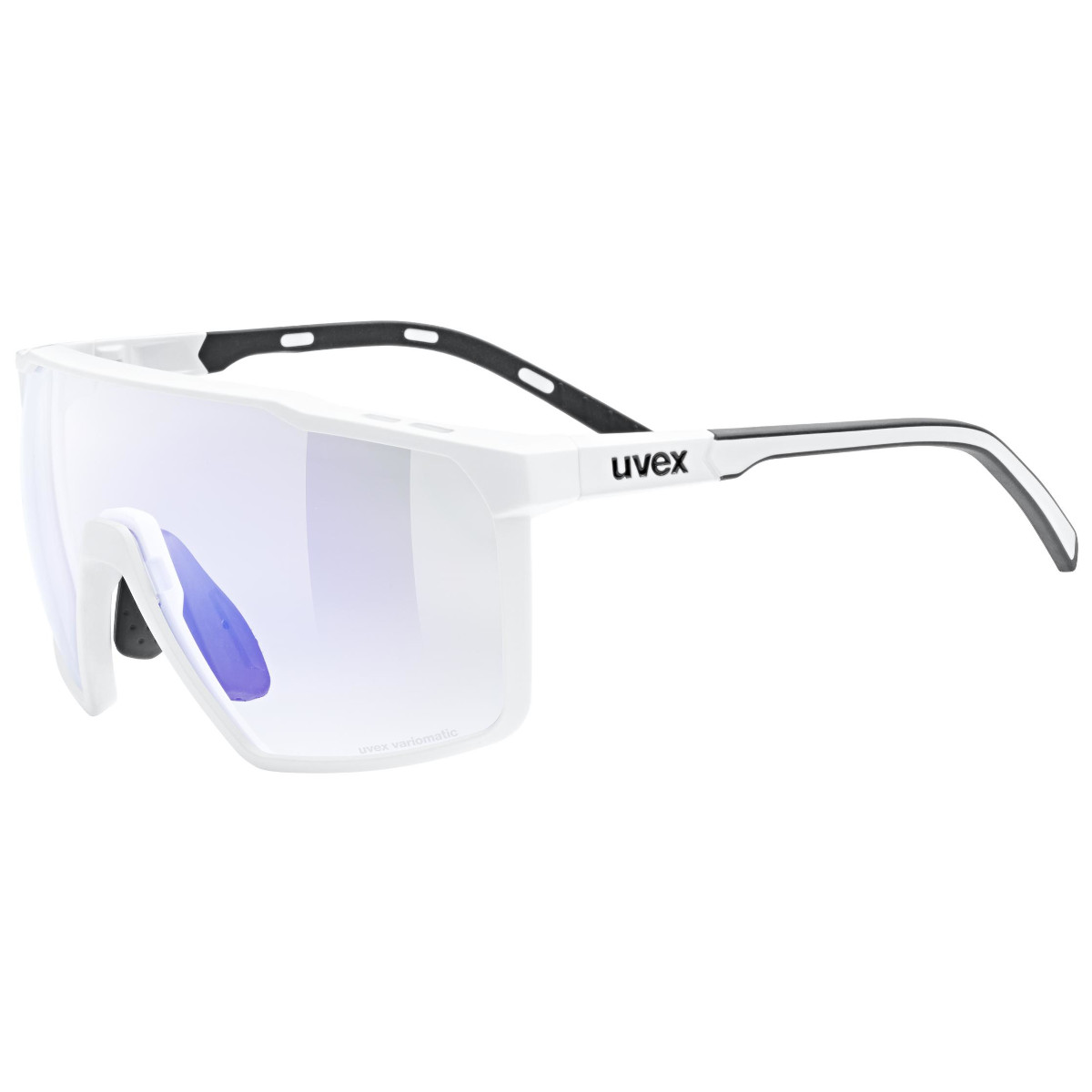 Picture of Uvex mtn perform small V Glasses - white matt/litemirror blue variomatic