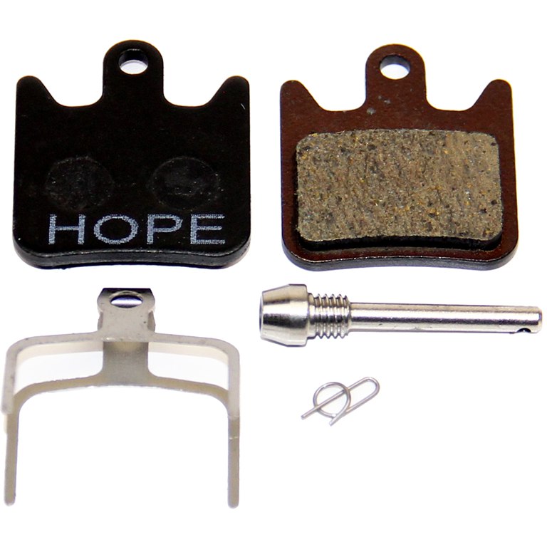 Foto van Hope Disc Brake Pads X2 organic standard with steel bracket - HBSP237