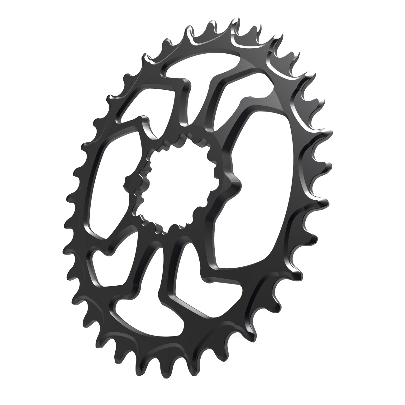 Picture of Alugear Spider Narrow Wide SuperBoost Chainring - Oval - for 1x SRAM 3-Bolt Direct Mount