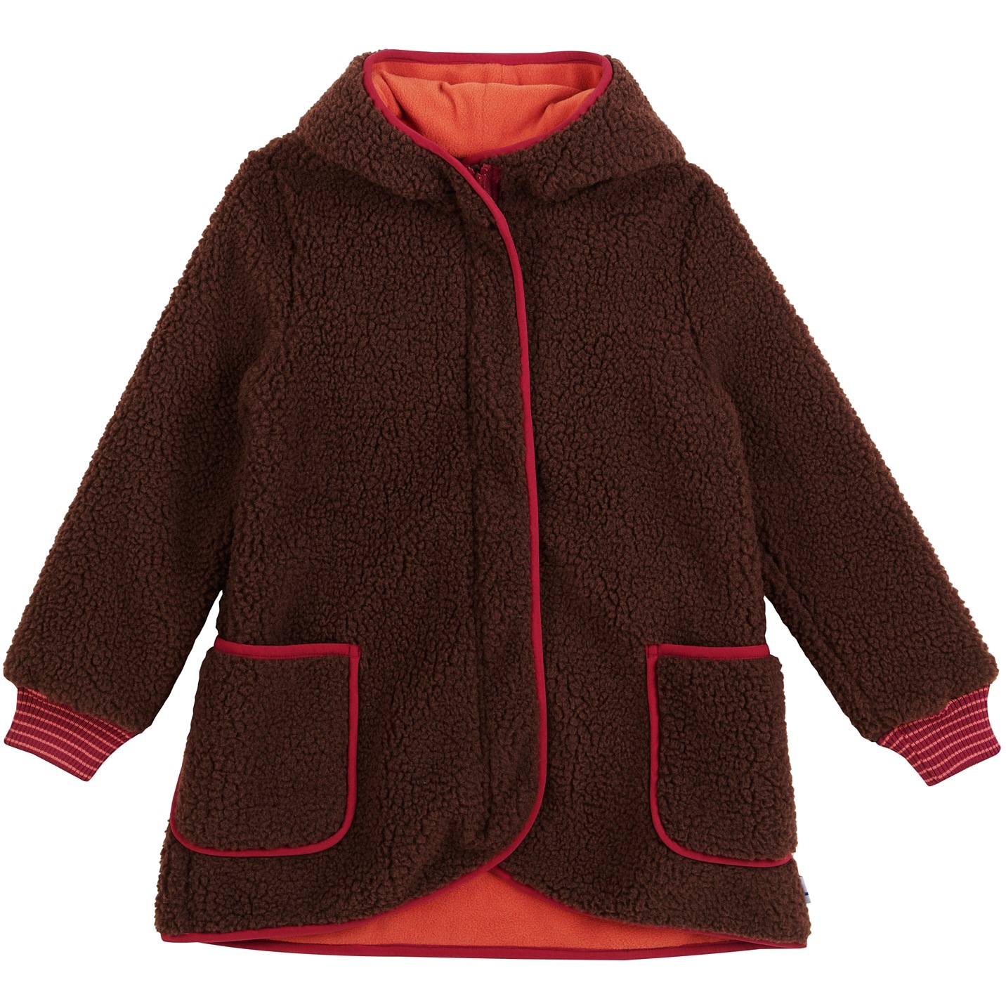 Picture of Finkid LIKKA NALLE Zip-In Inner Jacket - Girls Fleece Jacket - cocoa/beet red