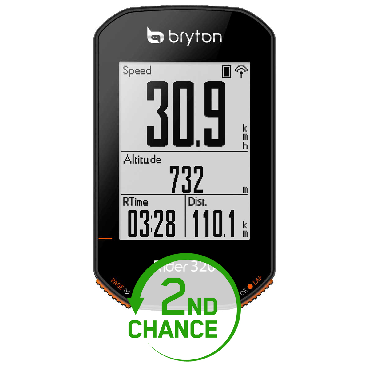 Produktbild von Bryton Rider 320 E GPS Fahrradcomputer - schwarz - B-Ware