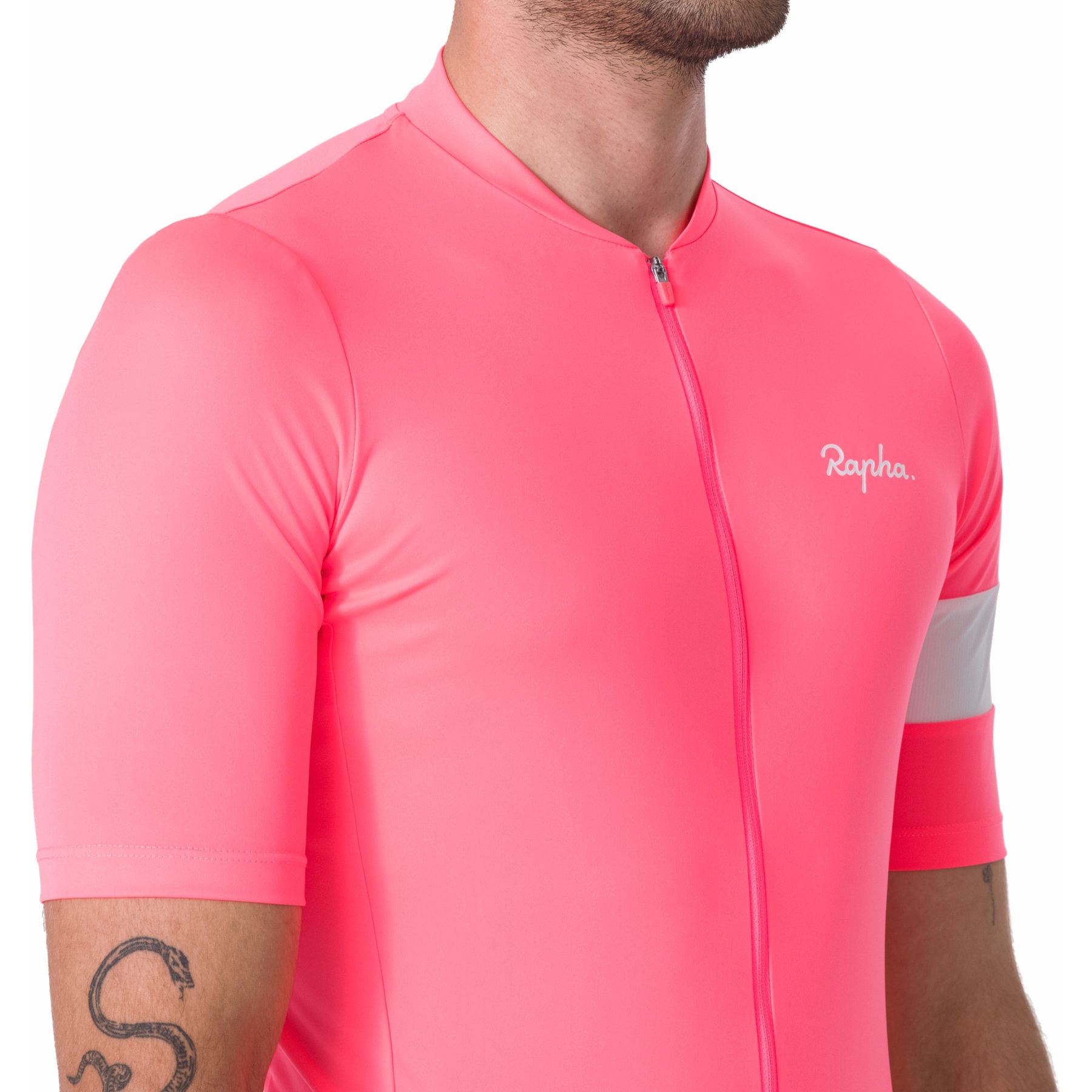 Rapha Core Short Sleeve Jersey Men - high-vis pink/white