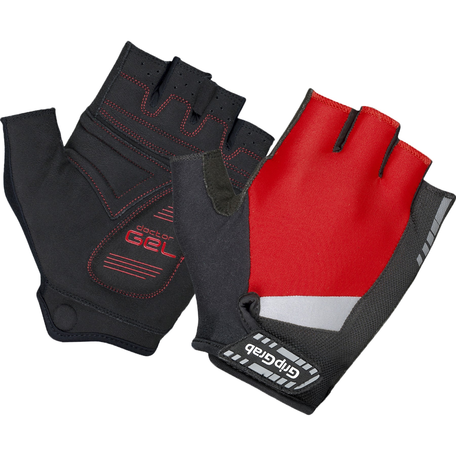 Picture of GripGrab SuperGel Padded Short Finger Gloves - Red