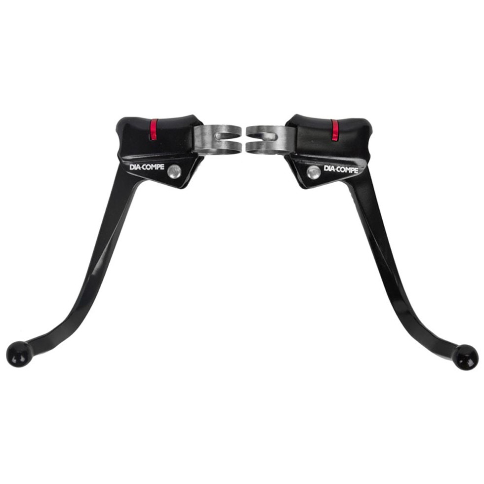 thumbnail image 2 of Dia-Compe Tech 99 Goldfinger Single Brake Lever - Right Hand, White/Black 2 of 6