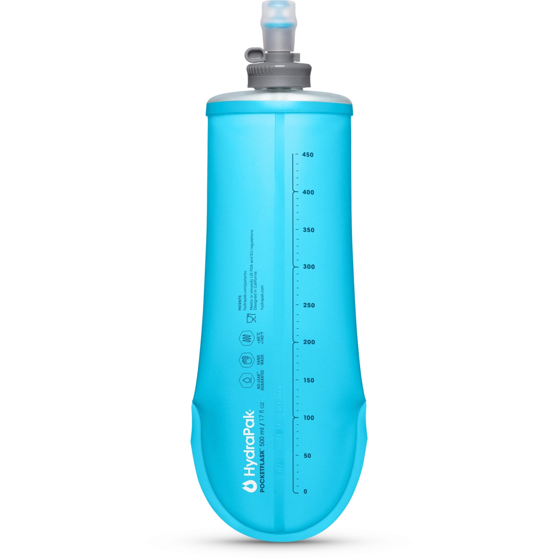 Hydrapak PocketFlask Foldable Bottle - 500 ml - Malibu Blue | BIKE24