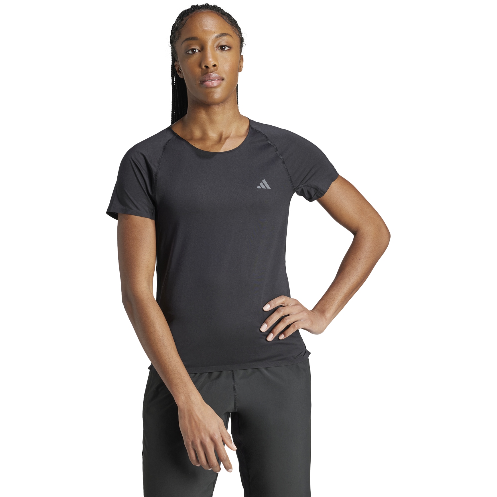 adidas T Shirt Femme Adizero noir IX2826 BIKE24