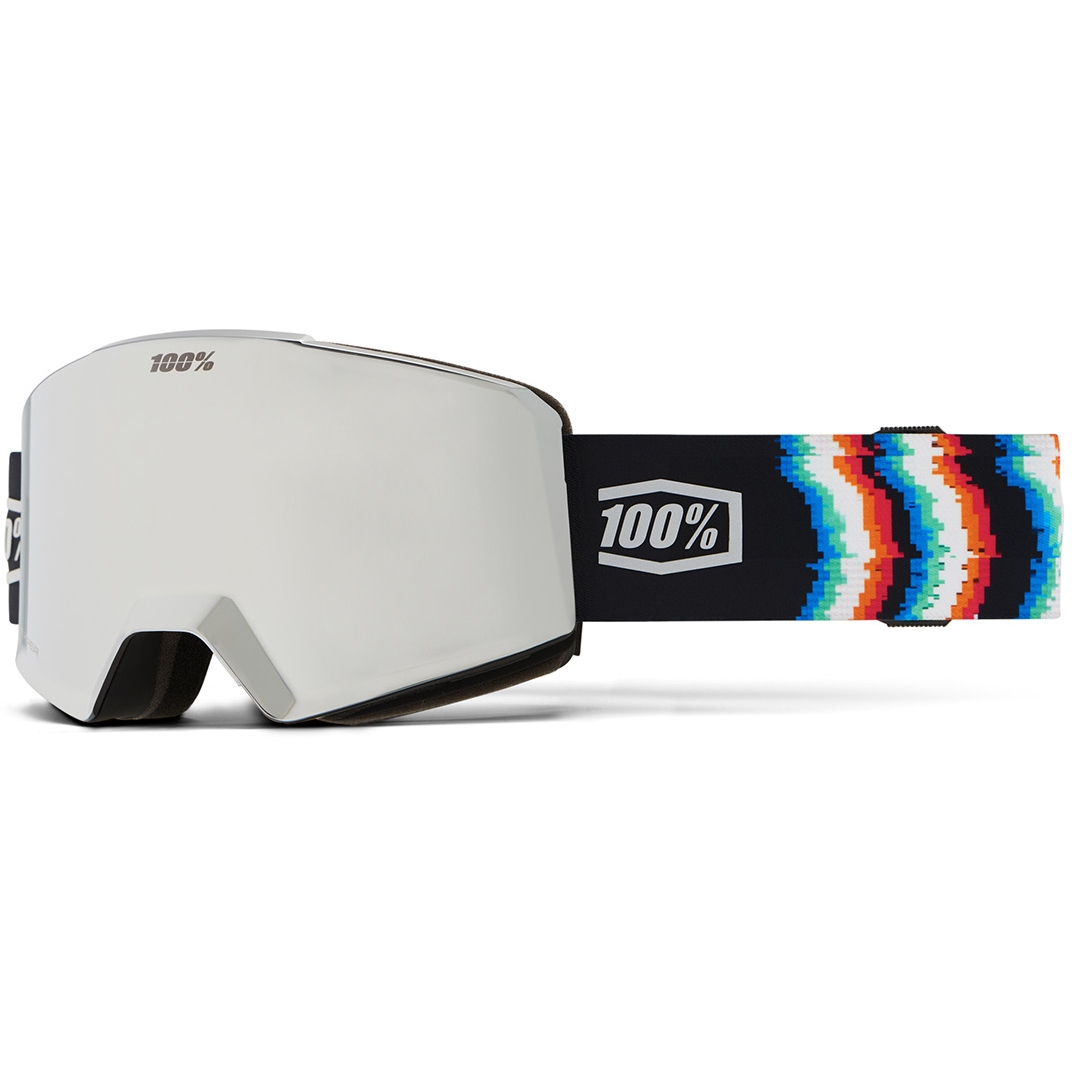 Bild von 100% Norg Ski-Brille - HiPER Mirror Lens - Static / Grey-Blue - Silver + Pink - Turquoise