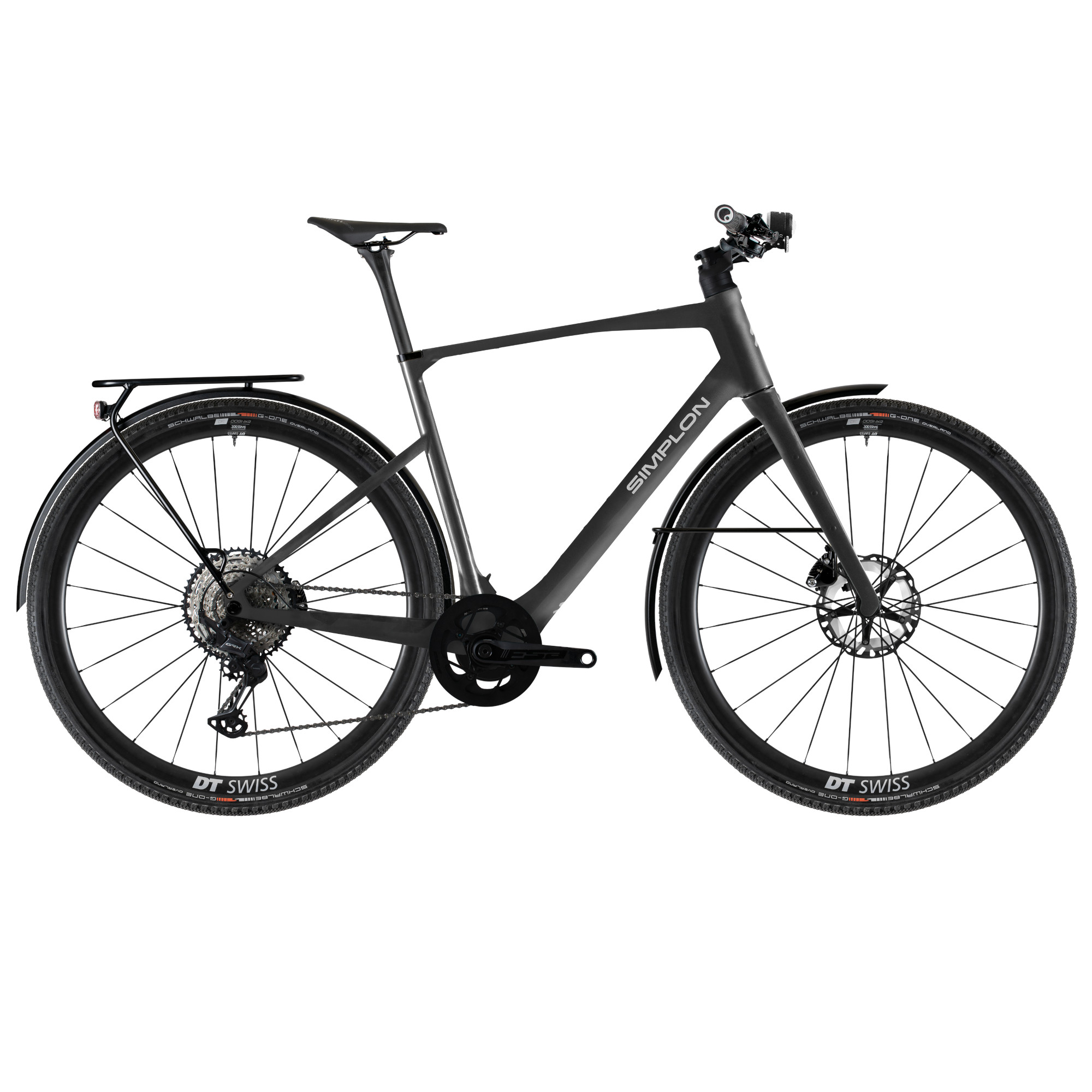 Simplon GRID 365 eLight ESSENTIAL - Carbon City E-Bike  2026 - Graphite  Grey/Polished Silver | BIKE24