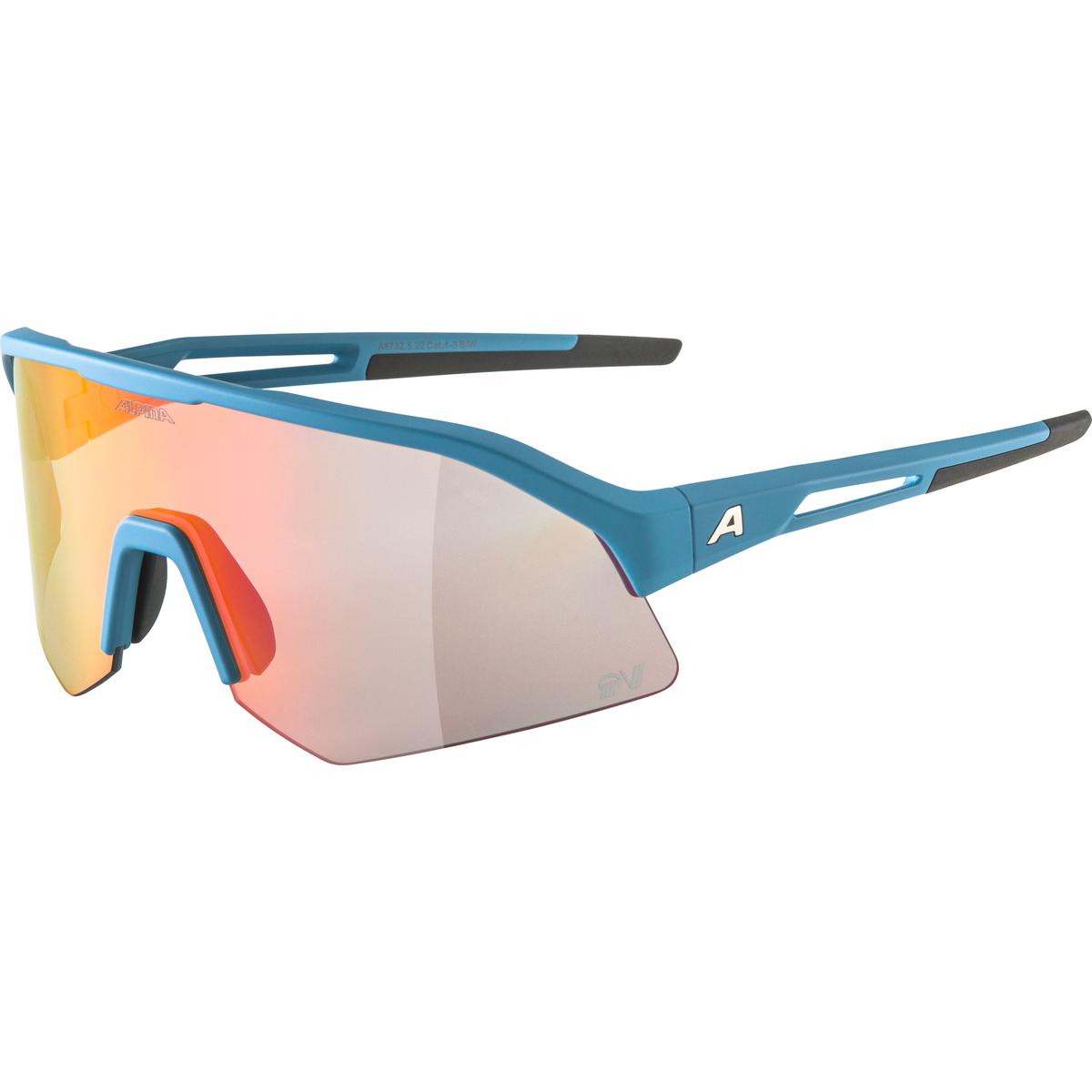 Produktbild von Alpina Sonic HR QV Brille - smoke-blue matt / Quattroflex Varioflex Rainbow Mirror