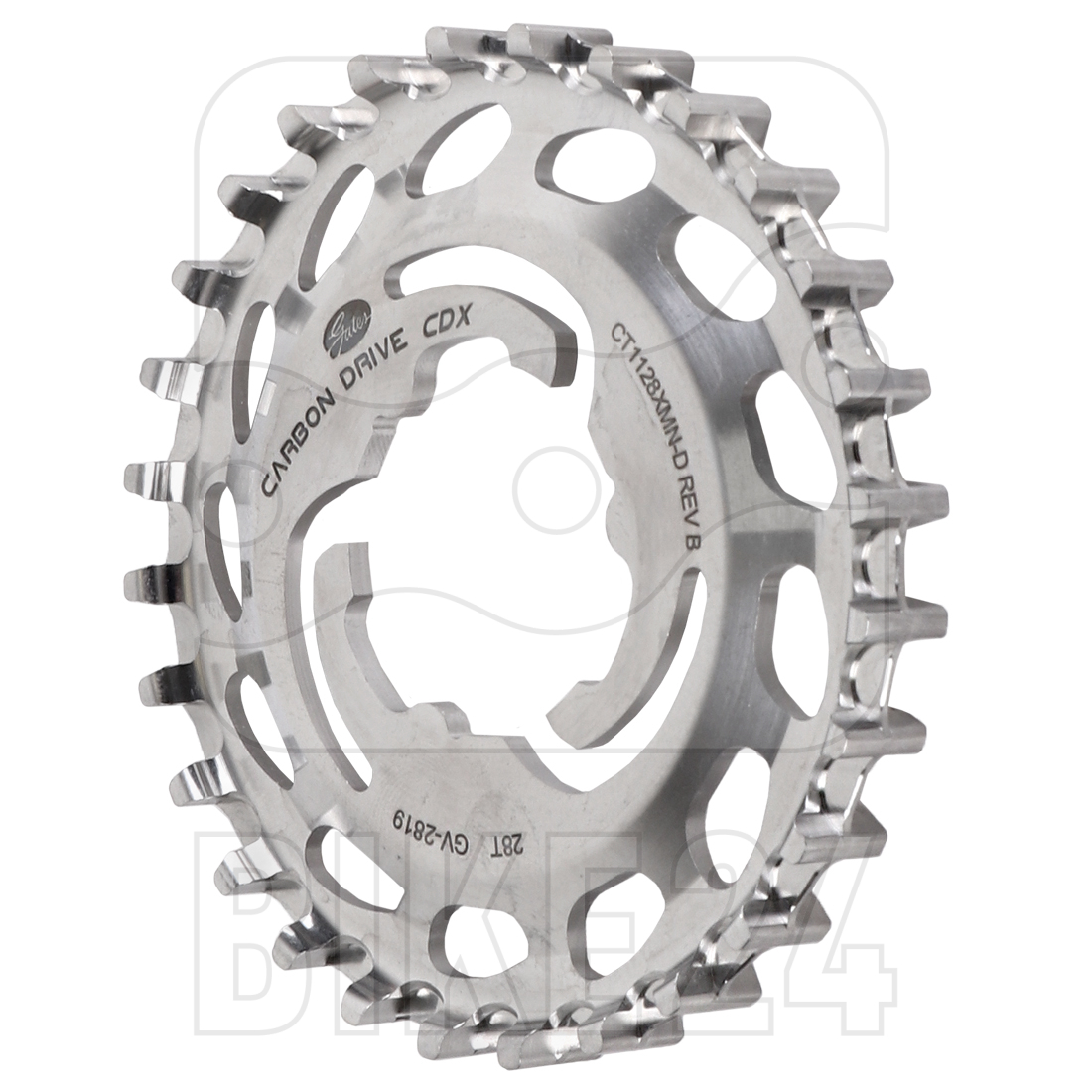 Picture of Gates Carbon Drive CDX Centertrack Sprocket - Stainless Steel - Surefit - Di2 - silver