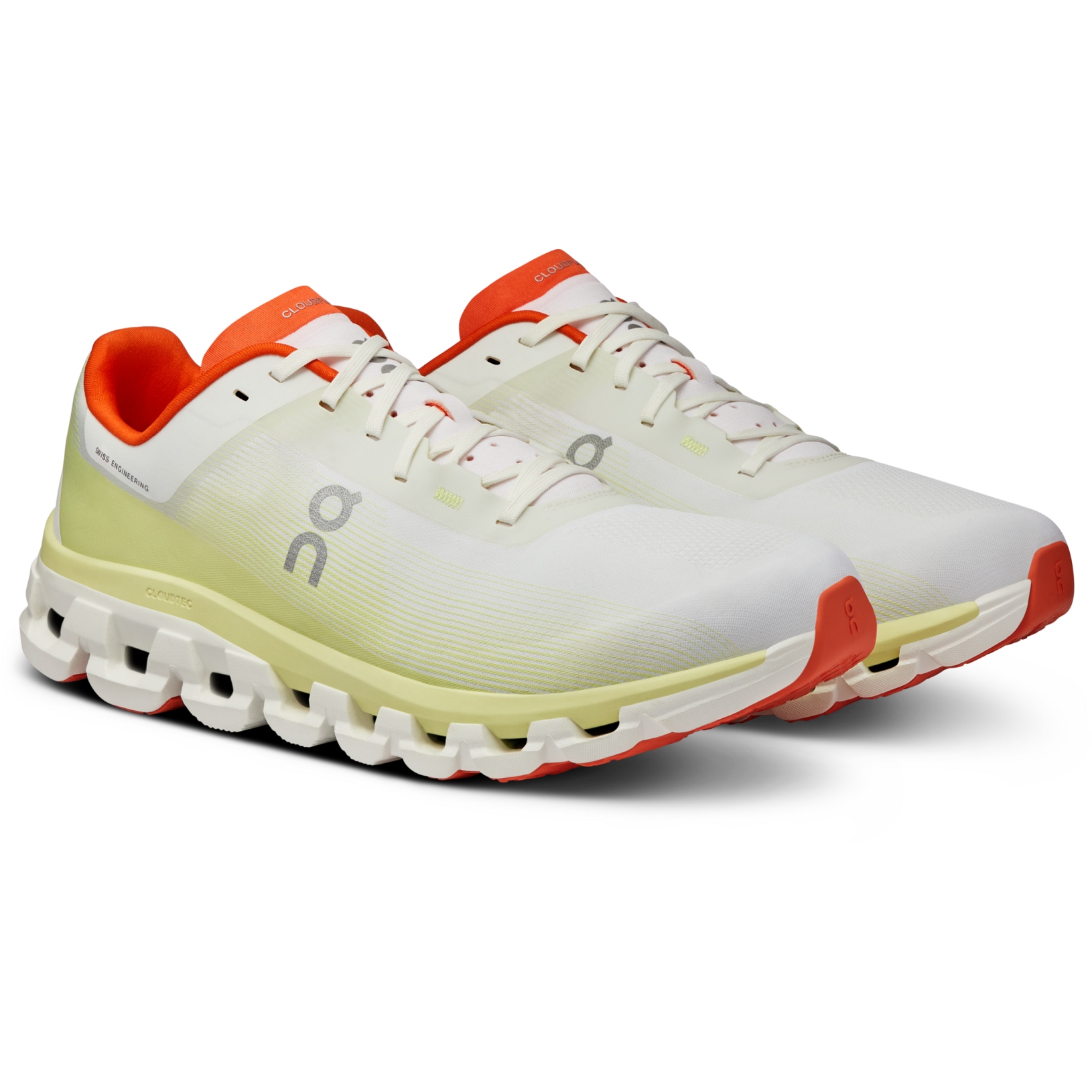 Picture of On Cloudflow 4 Running Shoe Men - White &amp; Hay