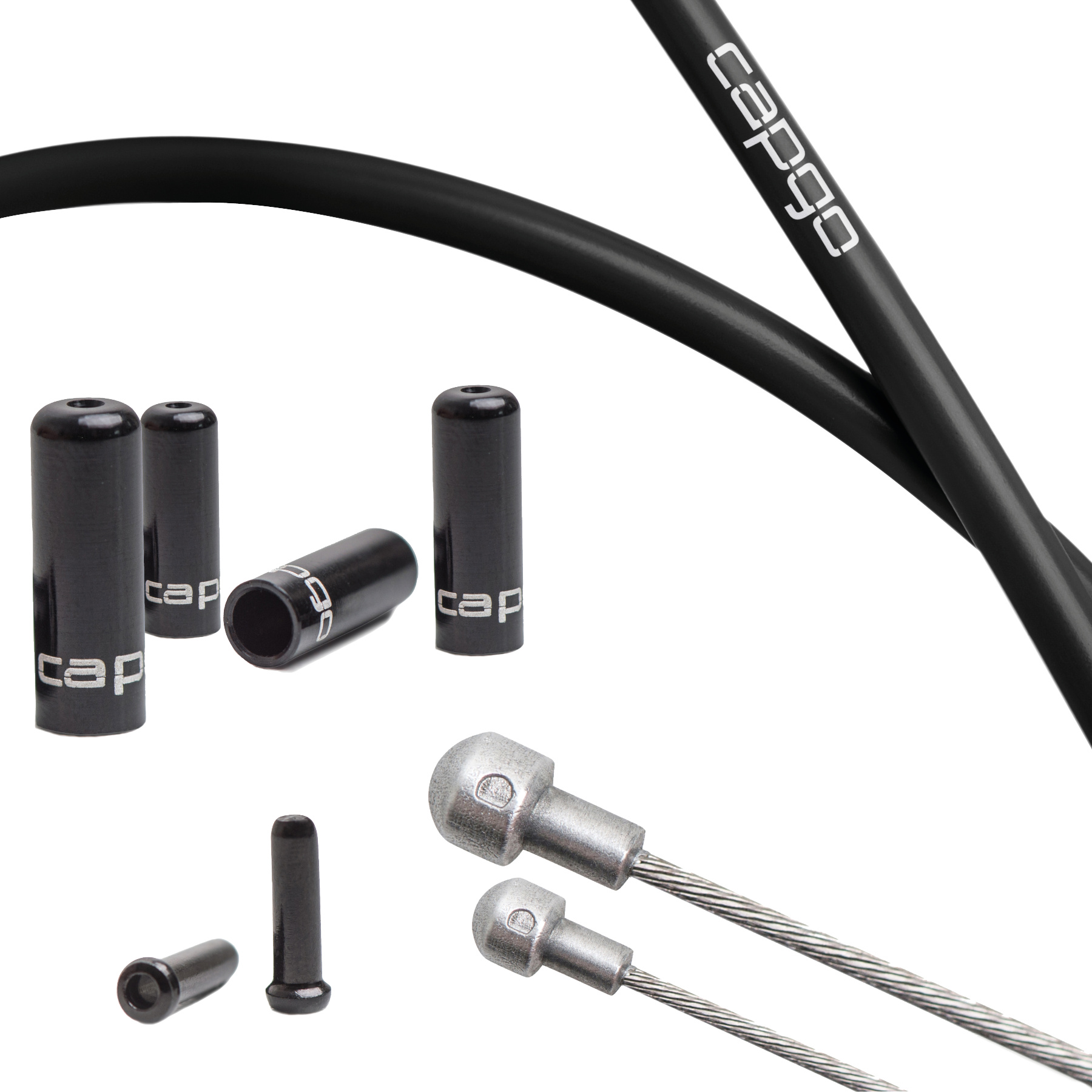 Picture of capgo Blue Line Brake Cable Set - Stainless Steel - PTFE - Shimano/SRAM Road - black