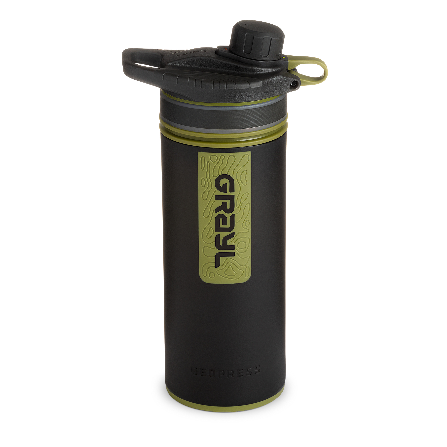 Produktbild von Grayl GeoPress Trinkflasche mit Wasserfilter - 710ml - Black Camo
