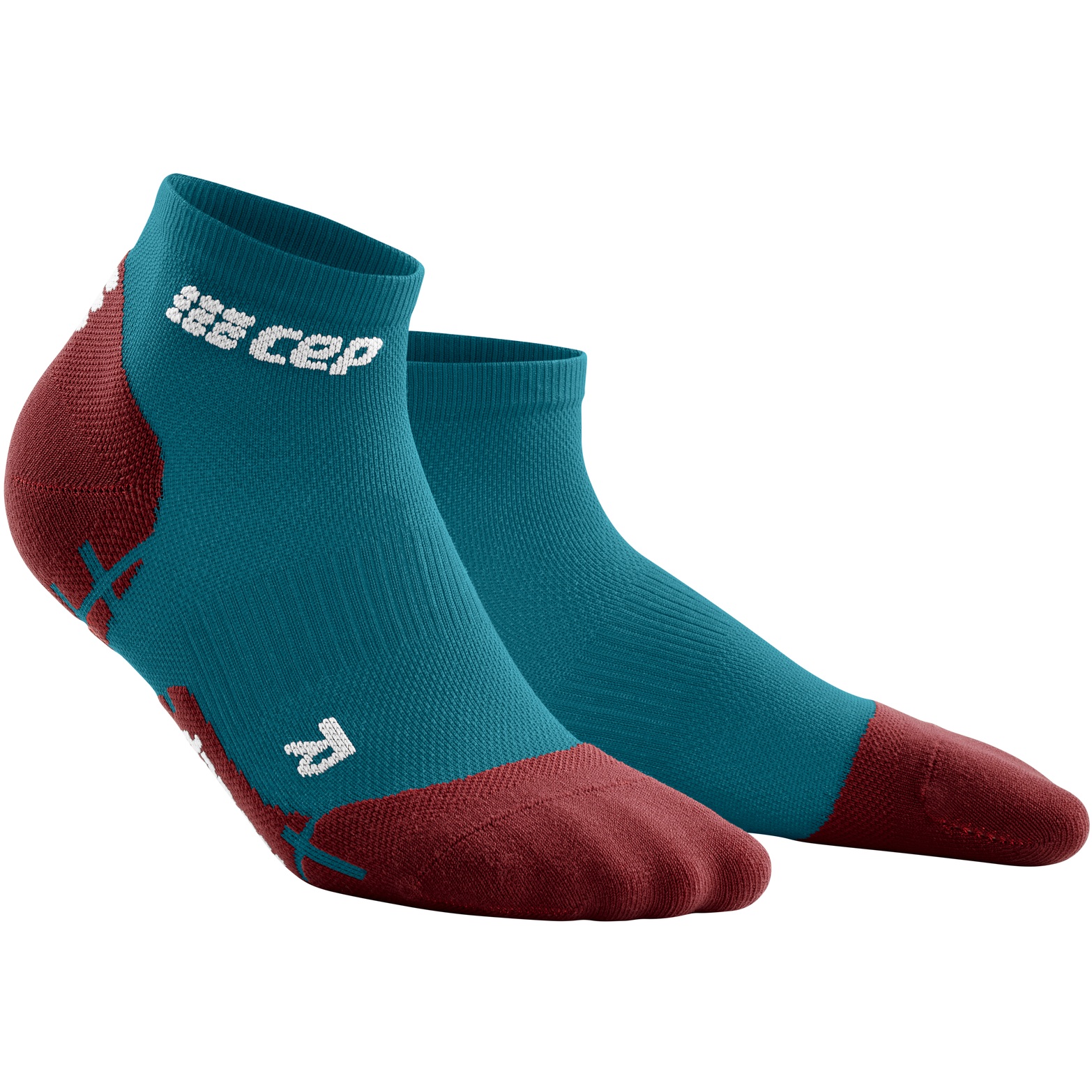 Picture of CEP Ultralight Low Cut Compression Socks Women - petrol/dark red