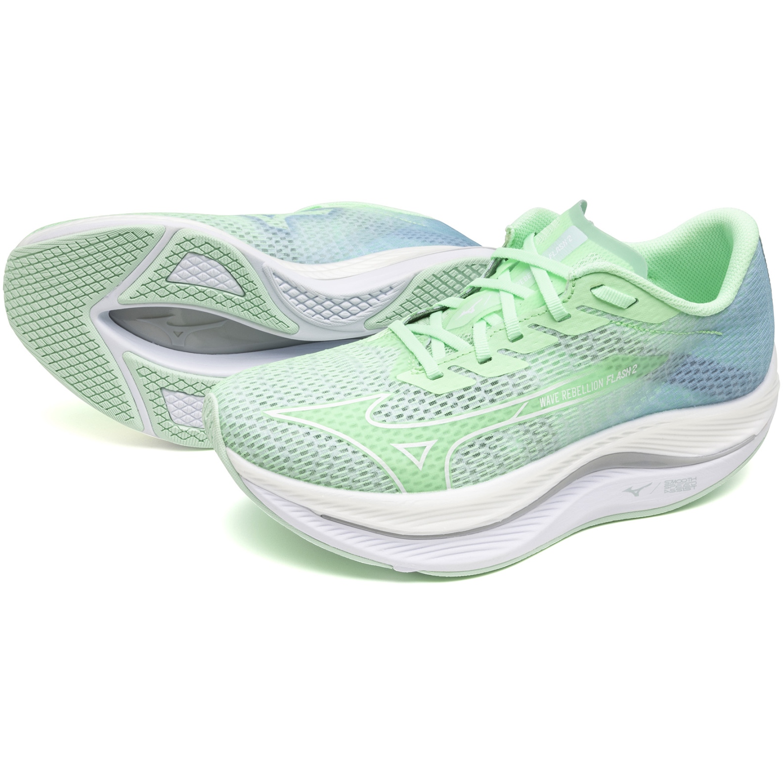Mizuno Wave Rebellion Flash2ミントグリーン Mizuno Wave Rebellion Flash 2 Running Shoes Women - Neo Mint