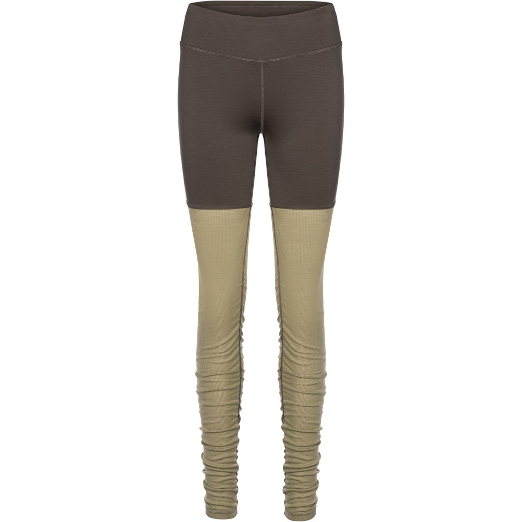 Picture of SUPER.NATURAL Women Motion Heap Tights - Killer Khaki/Bamboo
