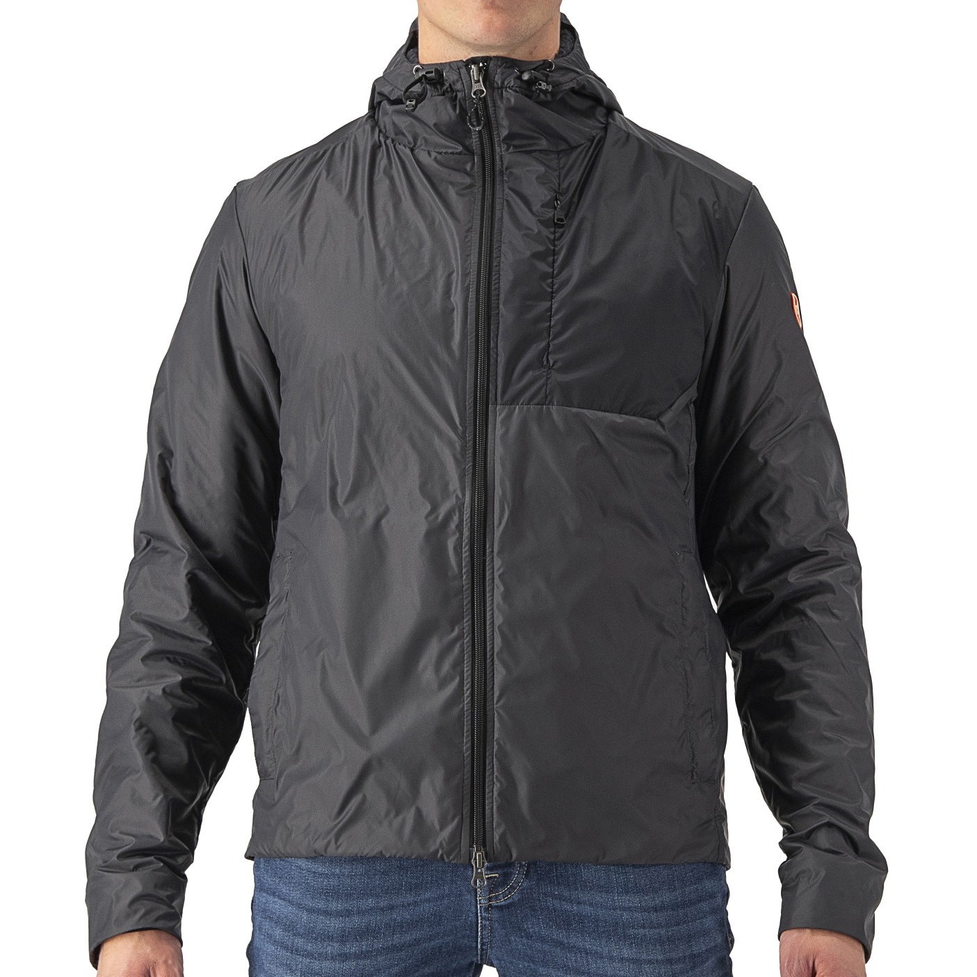 Picture of Castelli Riscalda Puffy Jacket - dark grey/ electric lime 030