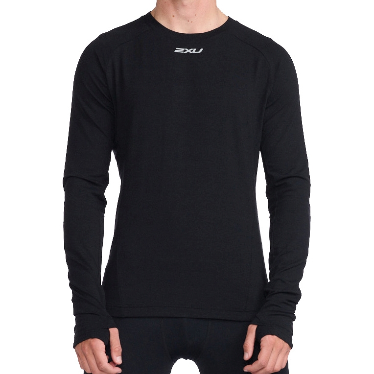 Picture of 2XU Ignition Base Layer Long Sleeve - black/silver reflective
