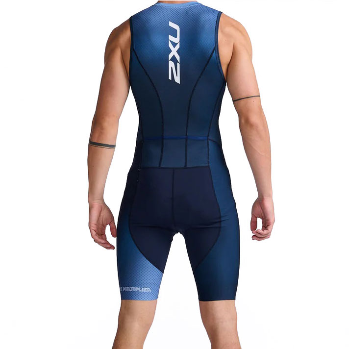 2XU Aero Sleeveless Trisuit Men - S - midnight/turmeric | BIKE24