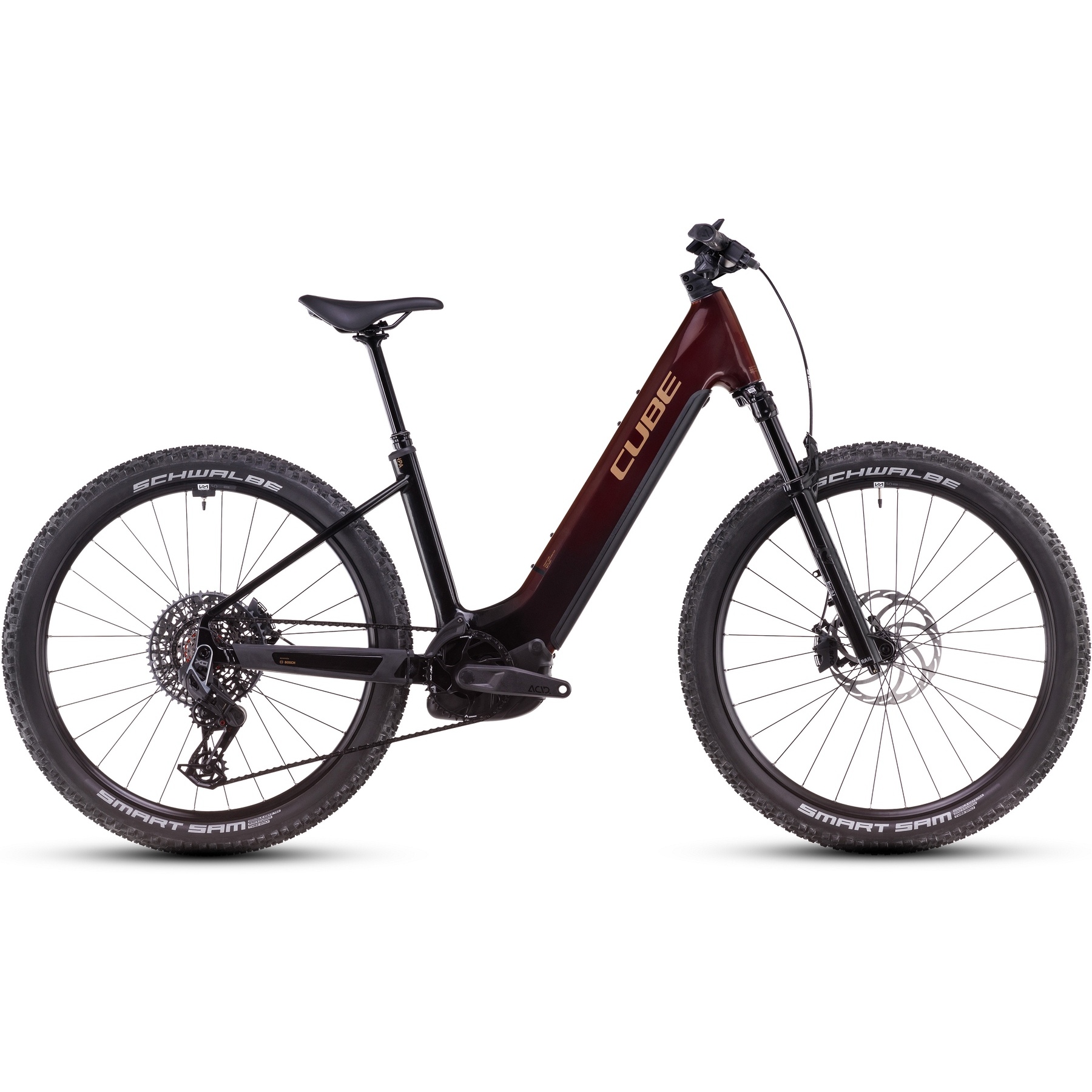 Picture of CUBE REACTION HYBRID SLT 800 - Easy Entry Electric Mountain Bike - 2025 - 27.5&quot; - solareclipse / bronze