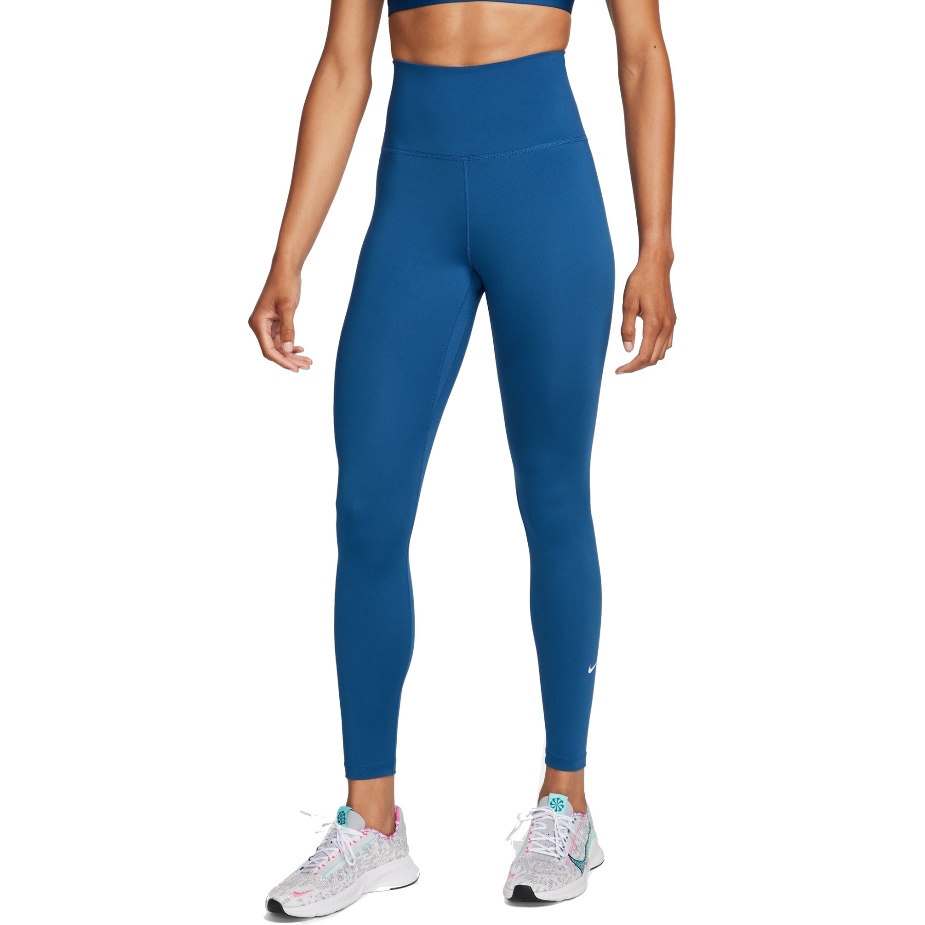 Produktbild von Nike Dri-FIT One Leggings mit hohem Bund Damen - court blue/white DM7278-476