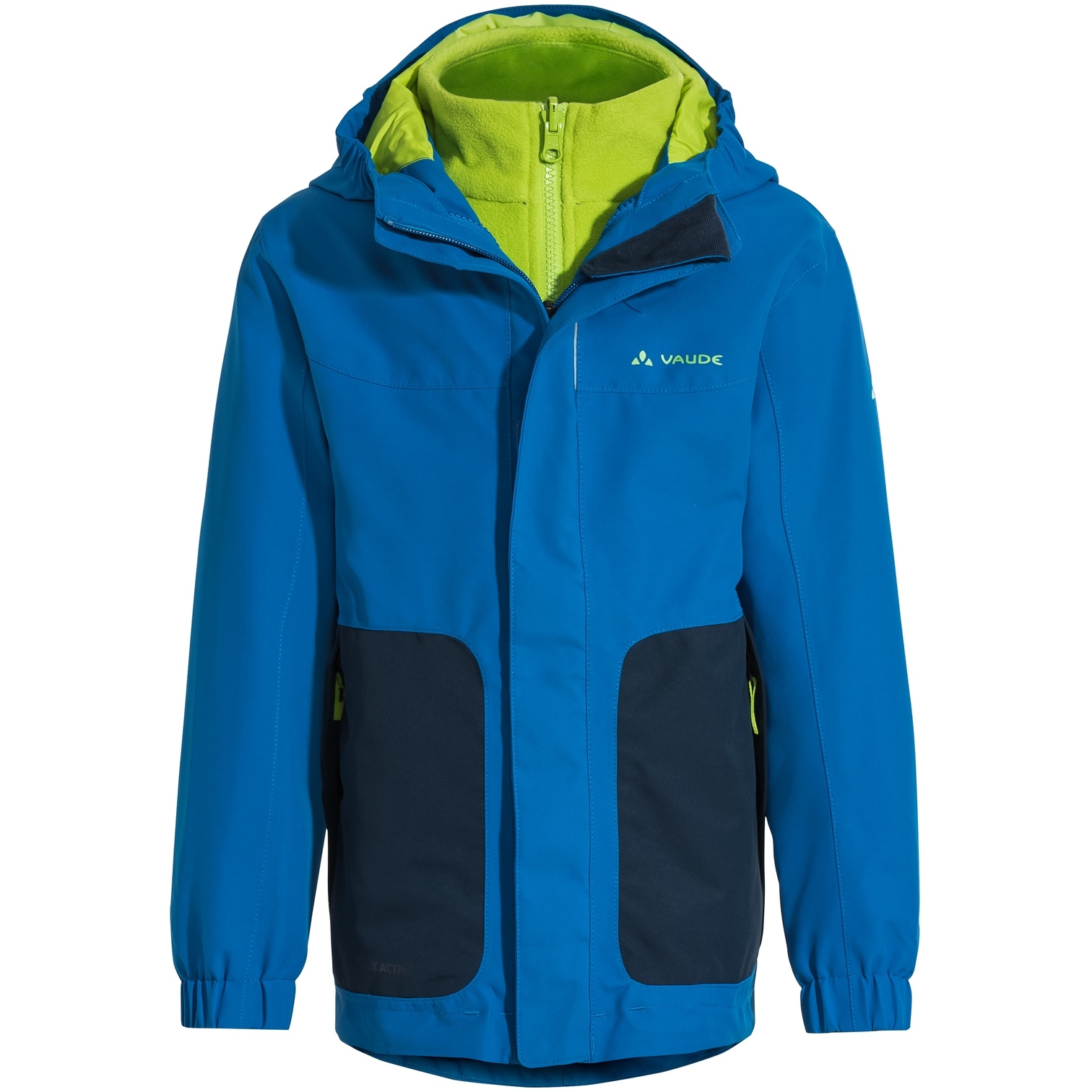 Picture of Vaude Kids Campfire 3in1 Jacket IV - radiate/green