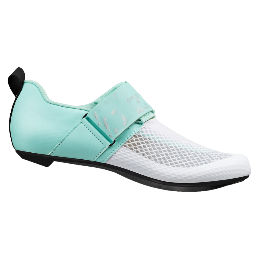 Picture of Fizik Transiro Hydra Triathlon Shoes - white / metallic aquamarine