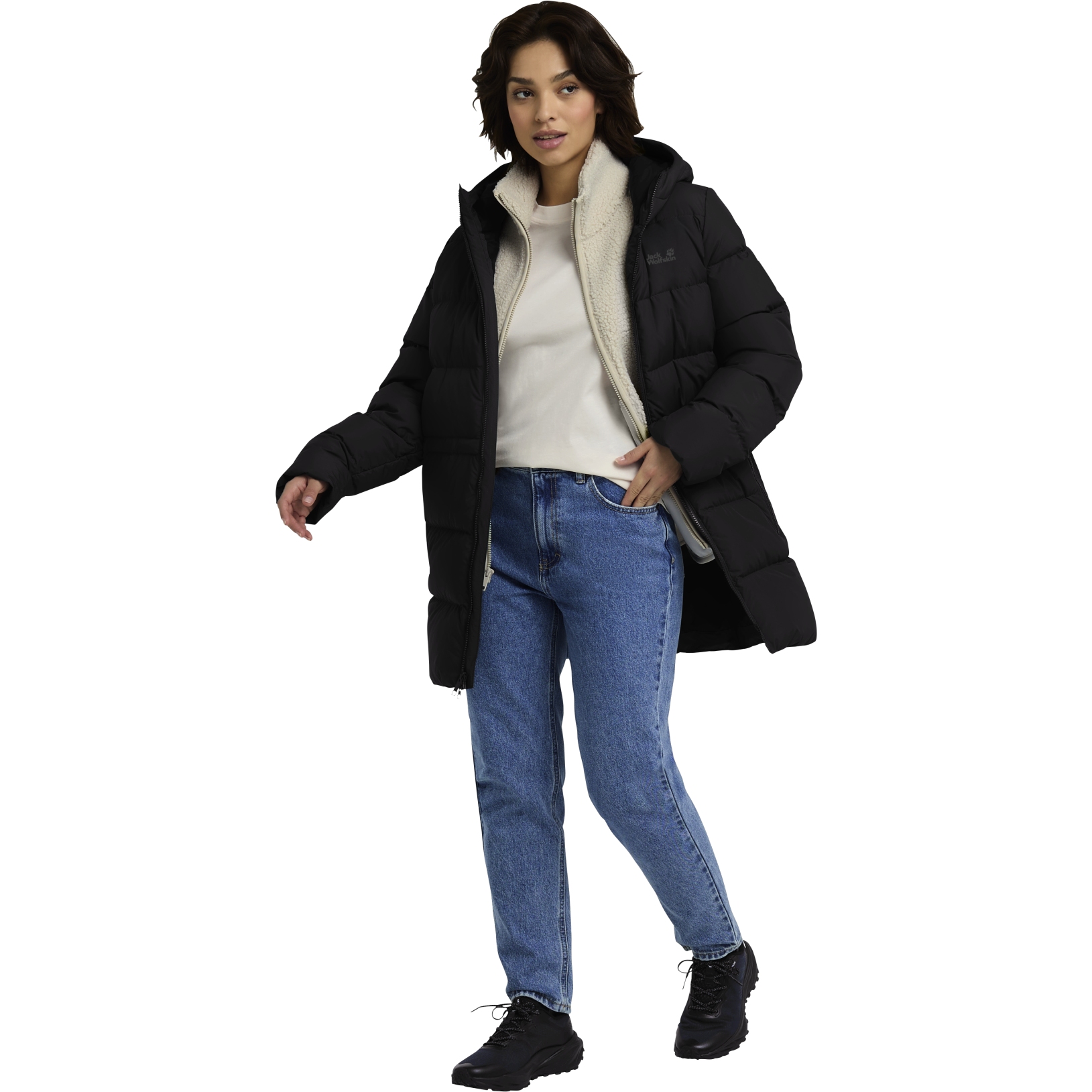 Jack Wolfskin Frozen Palace Long Down Jacket Women Rds - black 