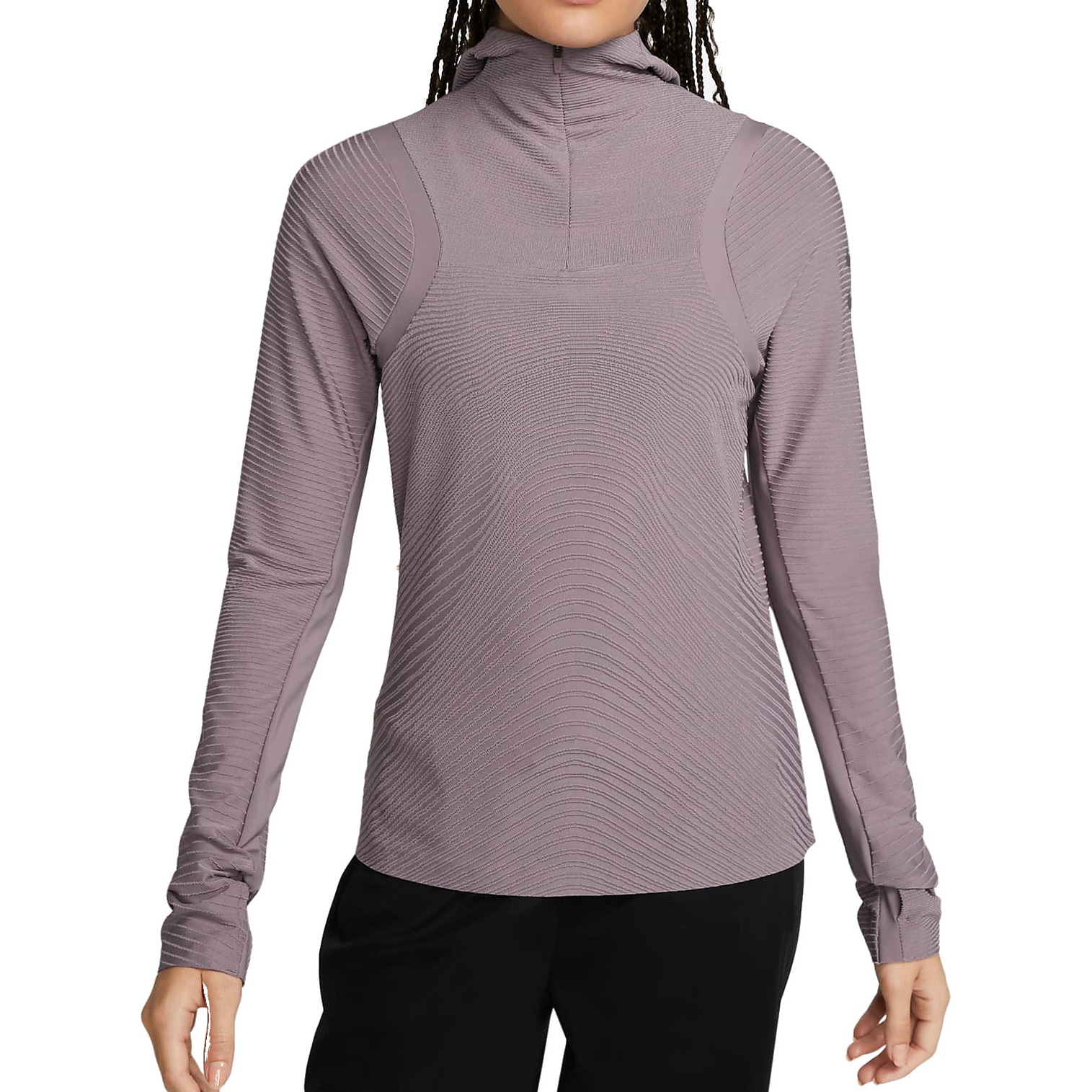 Productfoto van Nike Therma-FIT ADV Run Division Shirt met lange mouwen Dames - purple smoke/black DQ6649-531