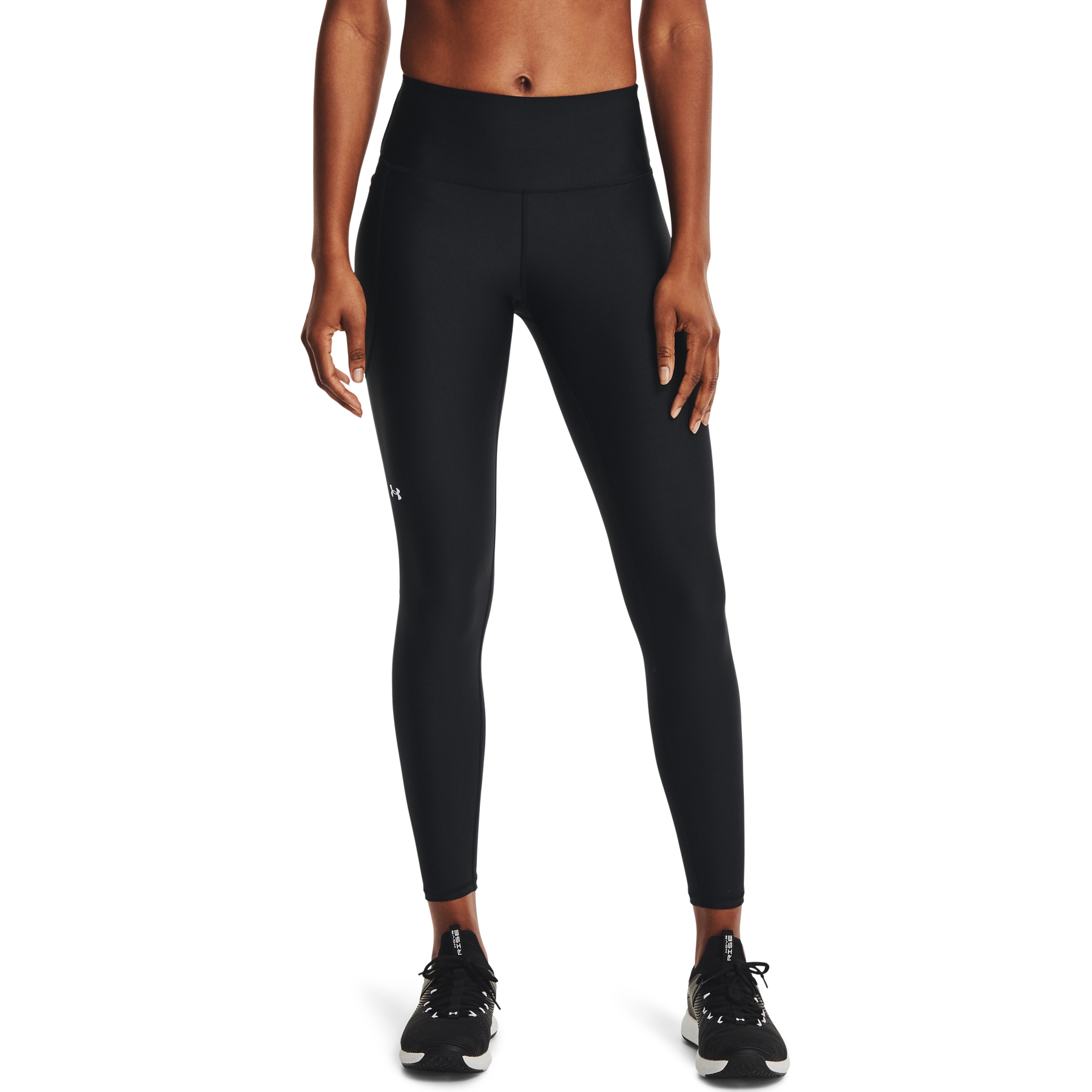 Productfoto van Under Armour HeatGear® Armour No-Slip Waistband Full-Length Dames Leggings - Zwart/Wit