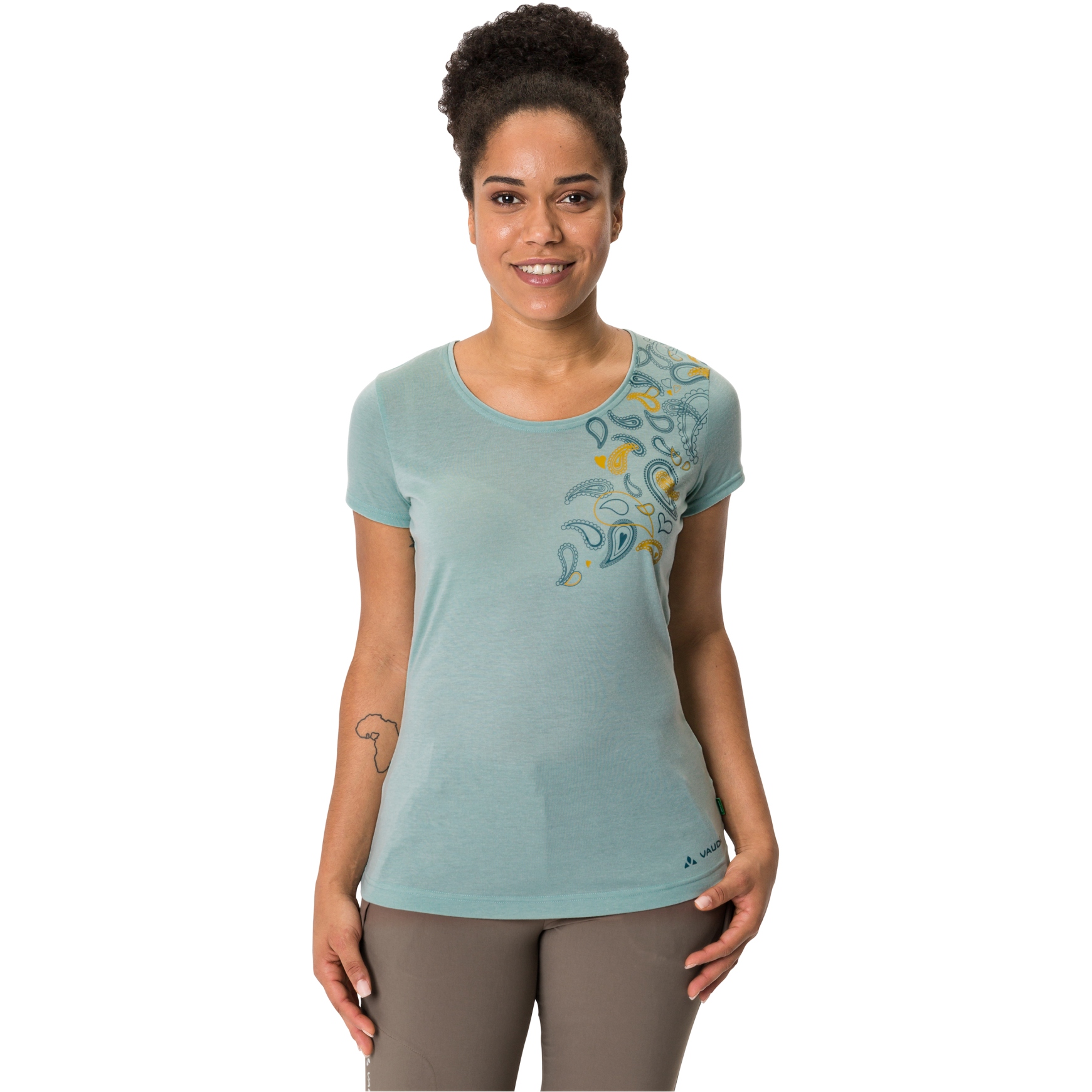 Image of Vaude Women's Skomer Print T-Shirt II - frozen leaf