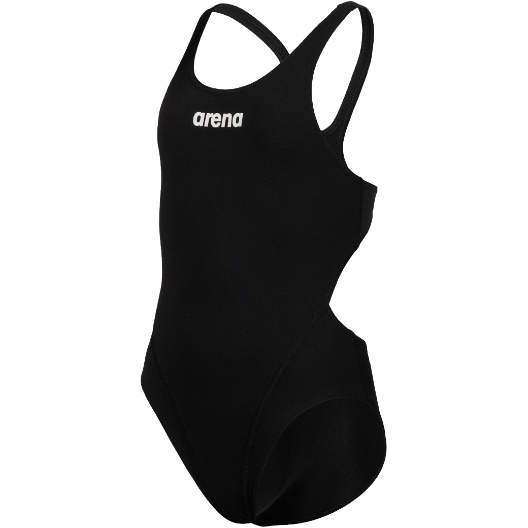 Produktbild von arena Team Mädchen Badeanzug Swim Tech Solid - Schwarz-Weiß