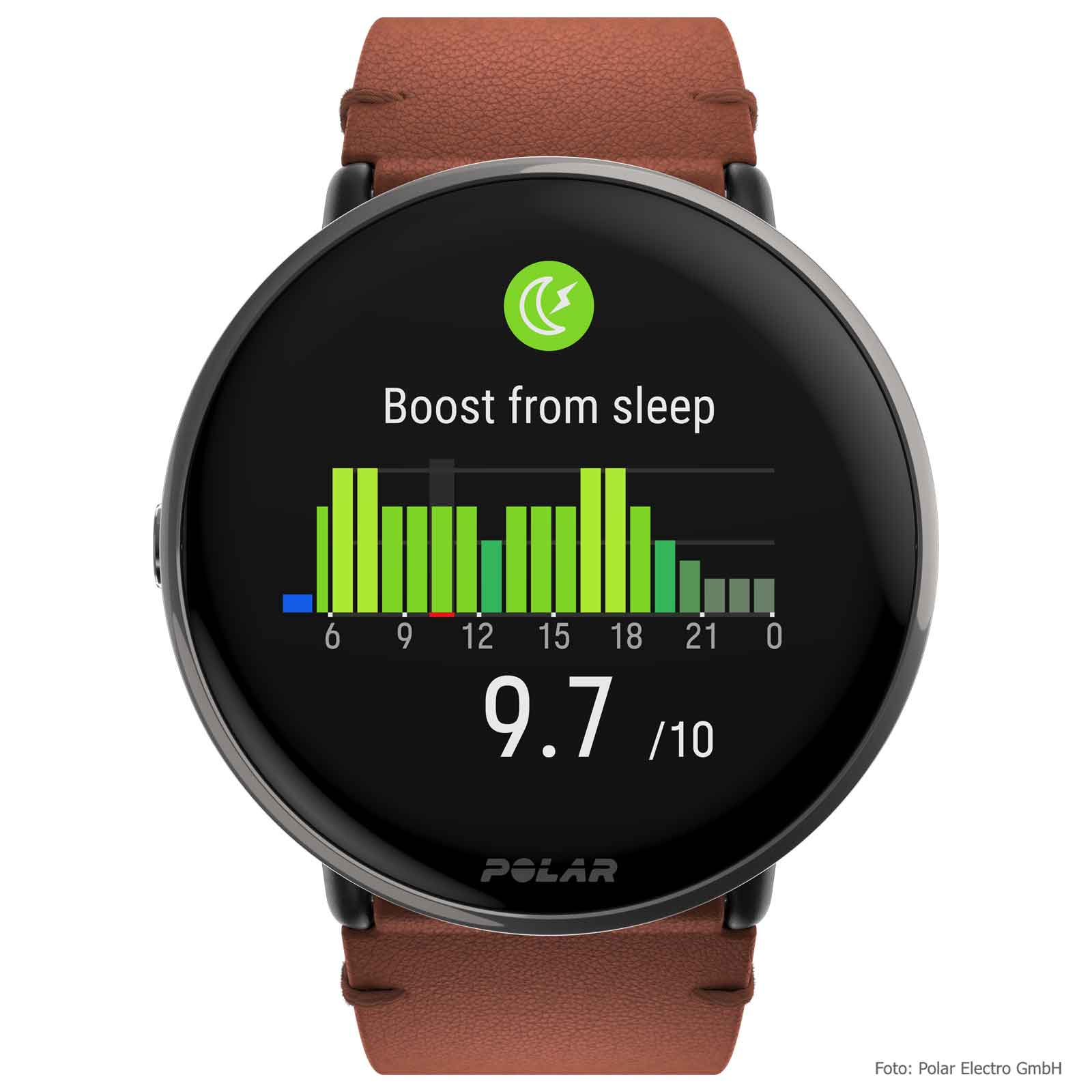 Polar Ignite 3 Titanium GPS Fitness Watch - Sun-Kissed Bronze (leather, and  silicone wristband)