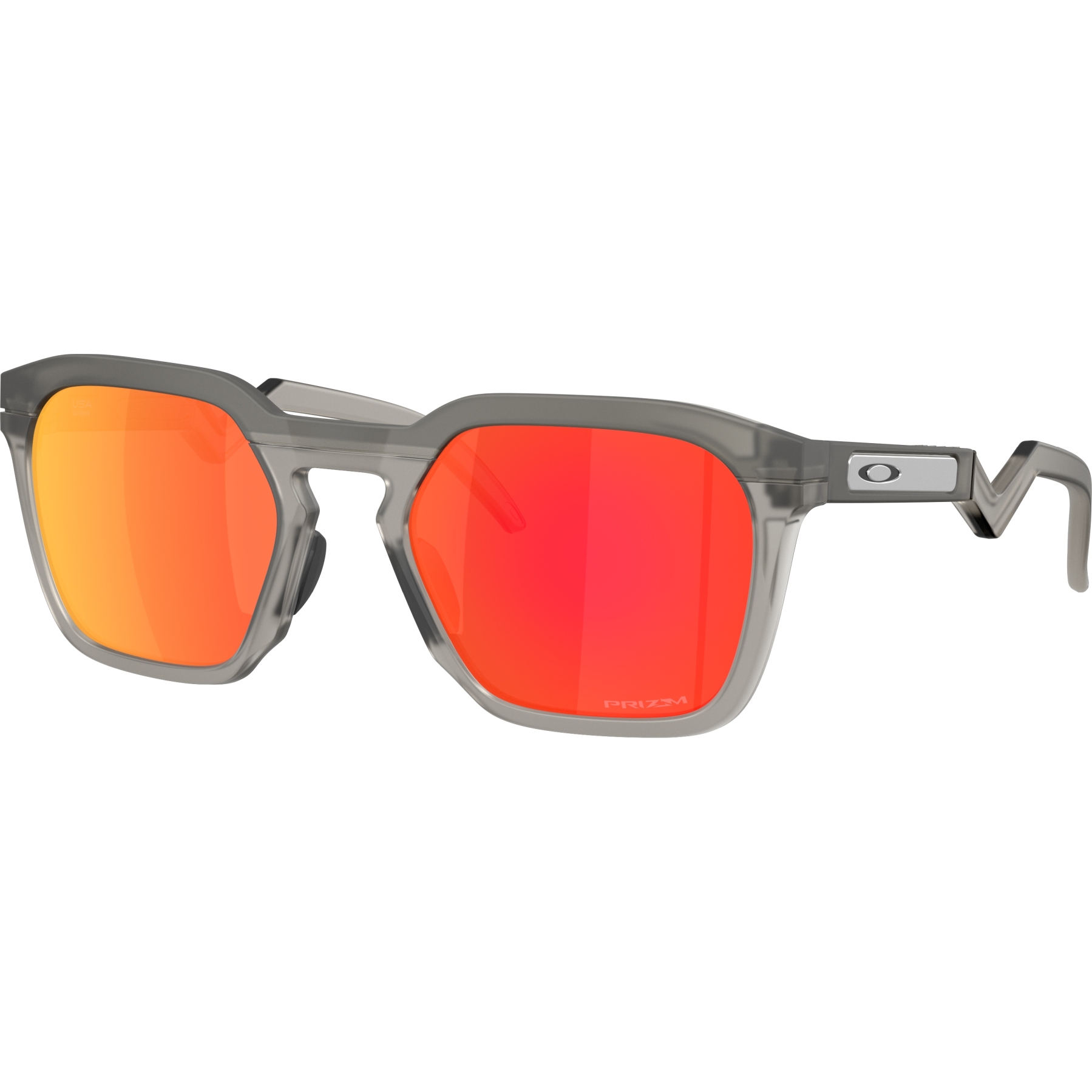Oakley HSTN SQ Glasses - Matte Grey Smoke/Prizm Ruby - OO9533-0254