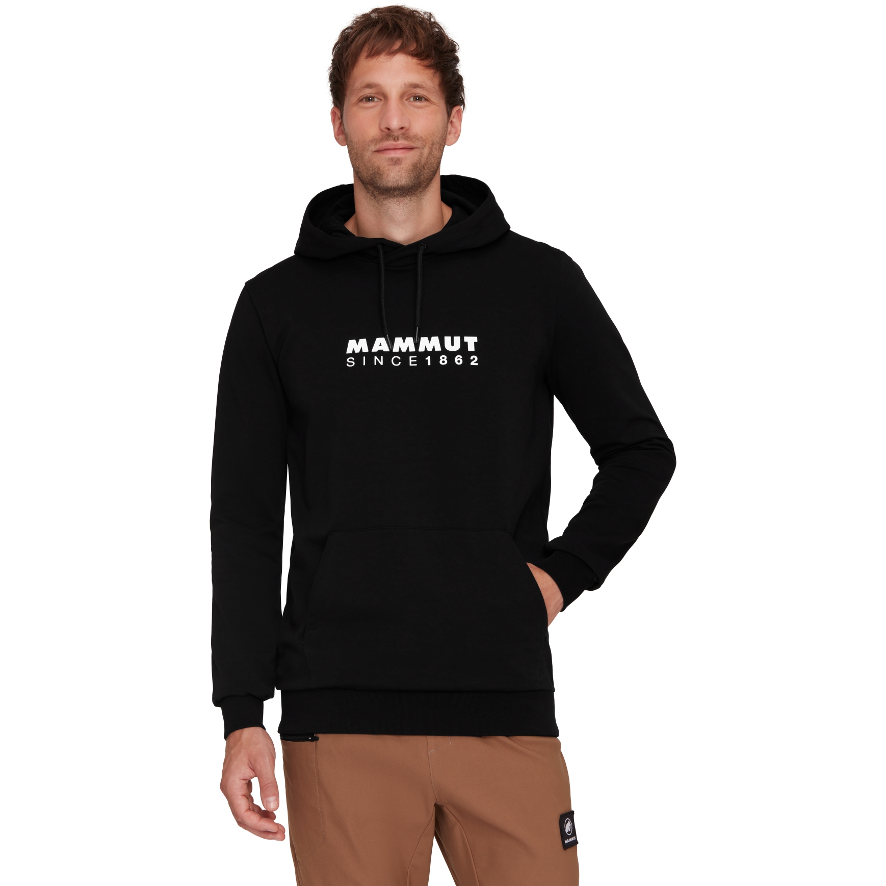 Produktbild von Mammut Logo Kapuzenpullover Herren - schwarz-weiß