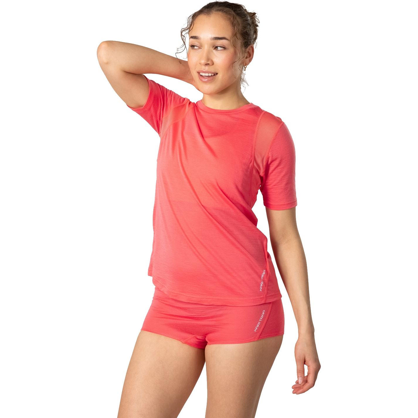 Produktbild von Kari Traa Embla Wool Kurzarm-Unterhemd Damen - light red